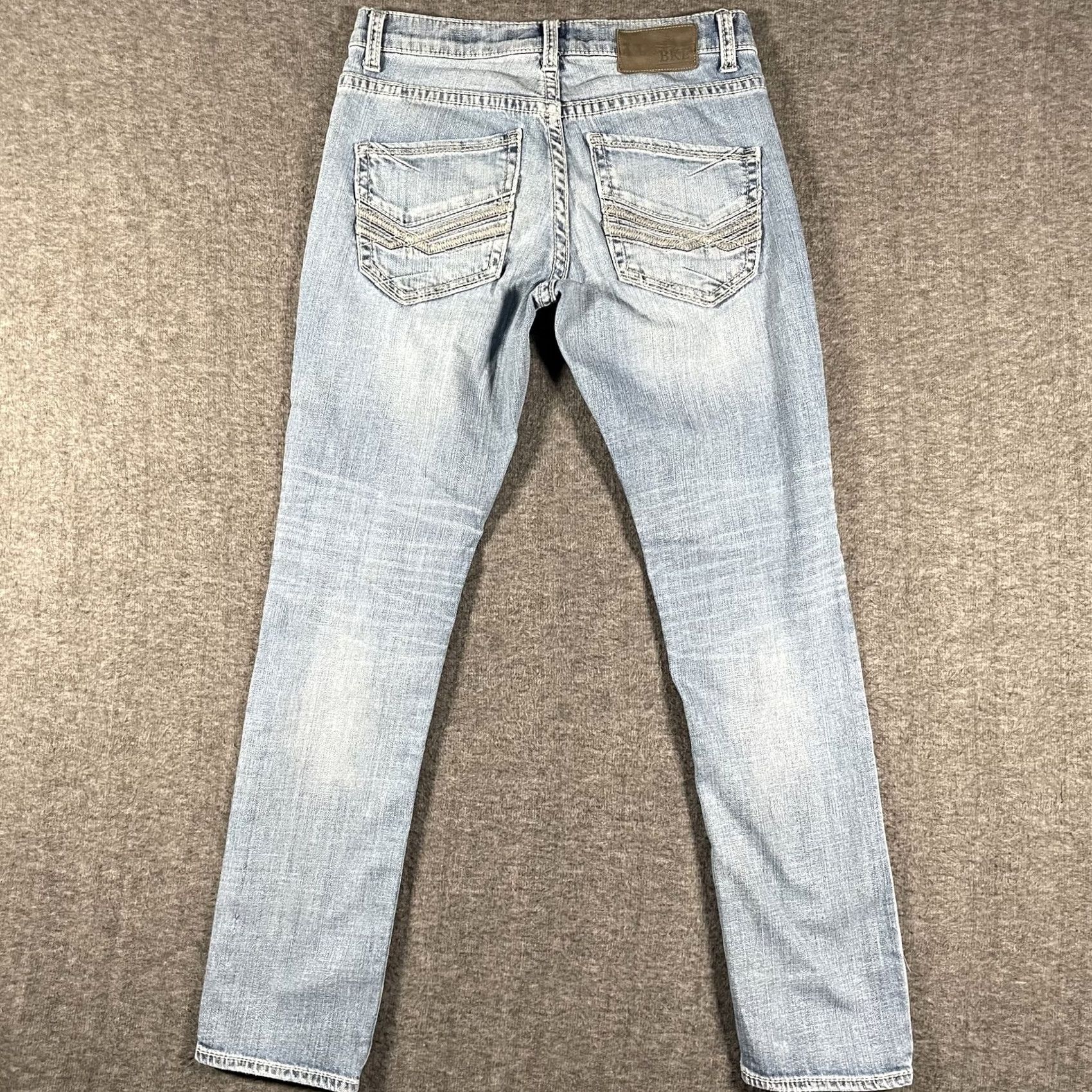 BKE BKE Alec Jeans Mens 29x29 Light Wash Blue Slim Straight Leg Stretch Denim Size US 28 / EU 44 - 4 Thumbnail