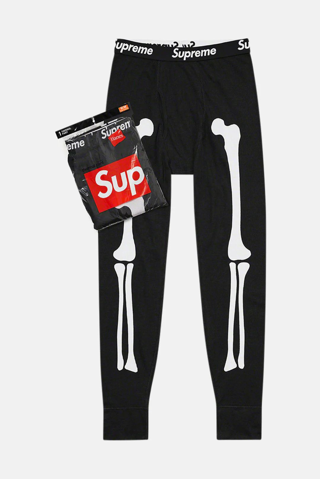 Hanes × Supreme Supreme Hanes Bones Thermal Pant Black - Medium Size US 32 / EU 48 - 1 Preview