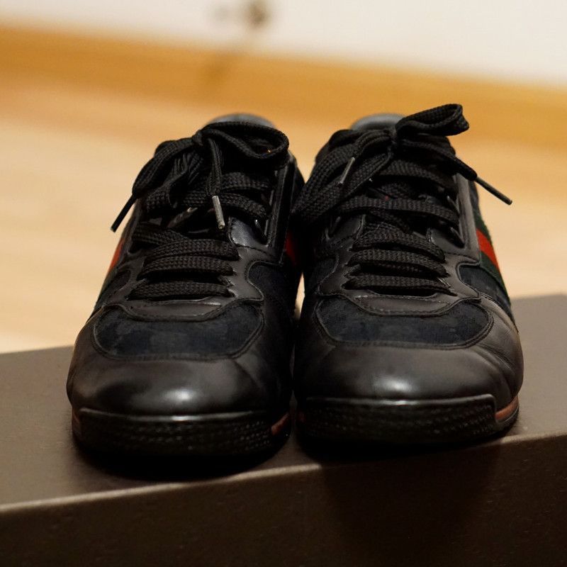 Gucci Gucci Black Mesh Sports Sneakers - Size US 6.5 / EU 39-40 - 2 Thumbnail