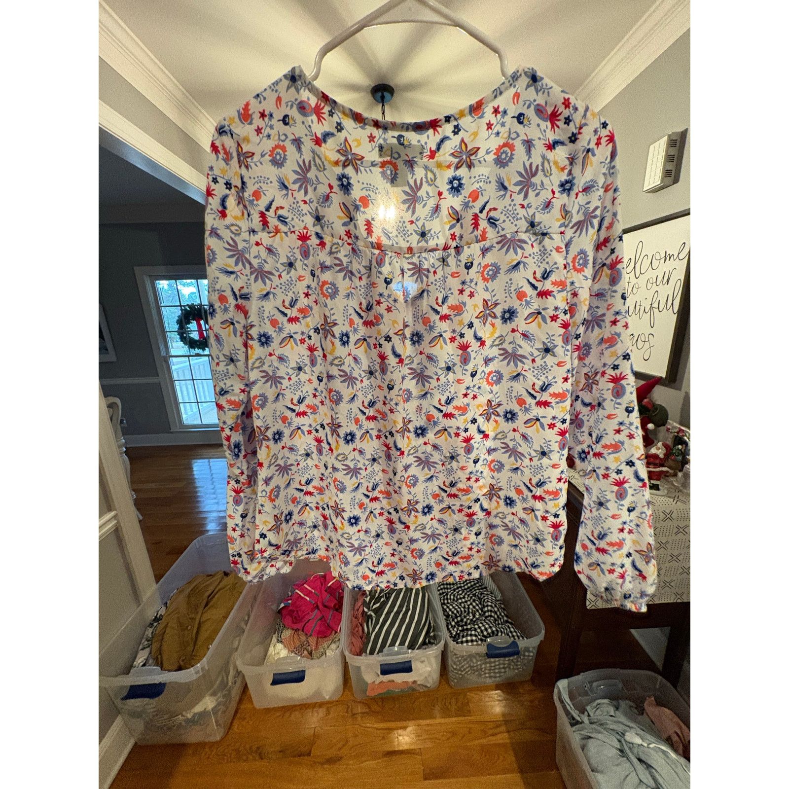 Gap Gap Women’s XS Floral Blouse Long Sleeve Lightweight Boho Size XS / US 0-2 / IT 36-38 - 3 Thumbnail