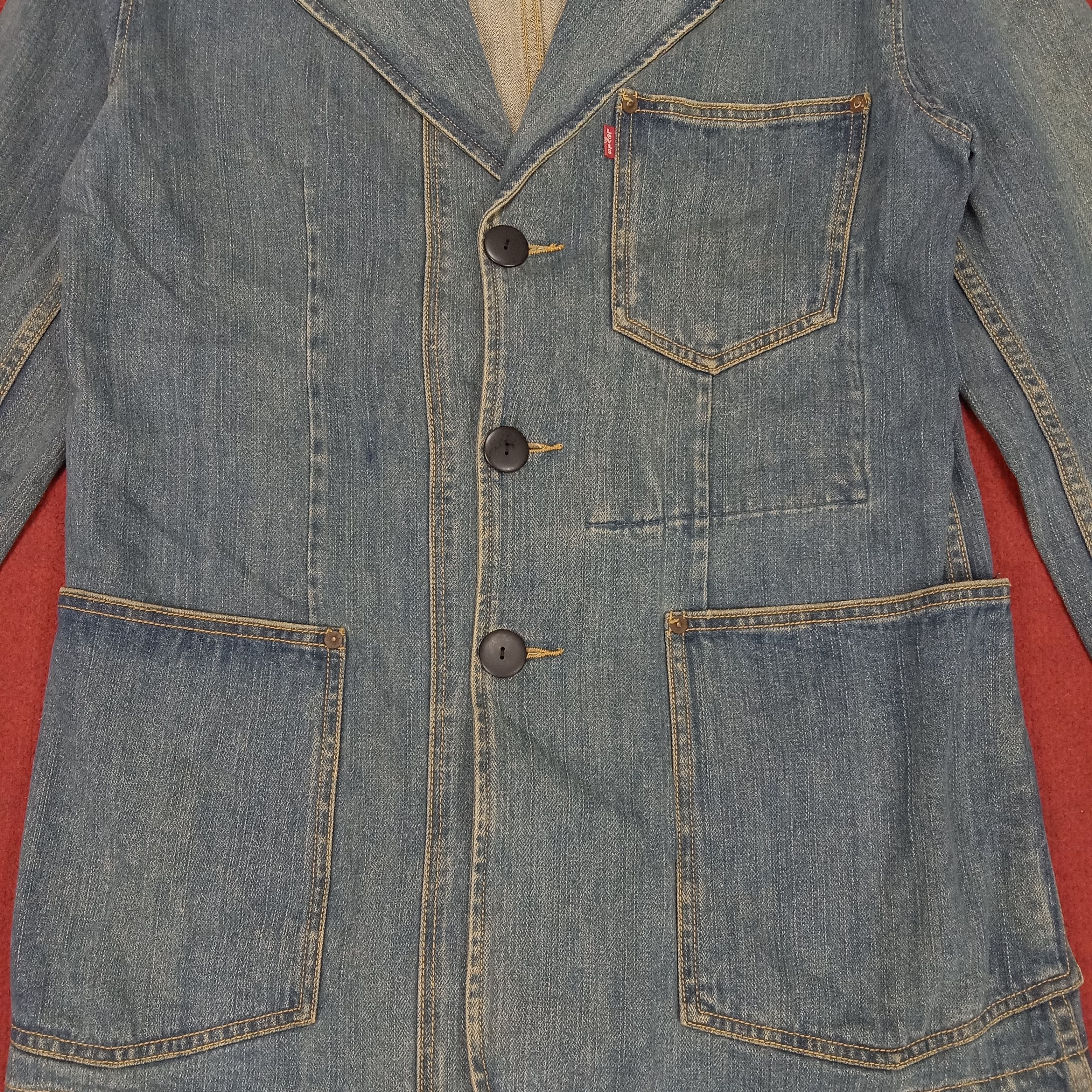 Levi's × Vintage Levis Nice Design Casual Style Blazers Denim Jacket Size 38R - 2 Thumbnail