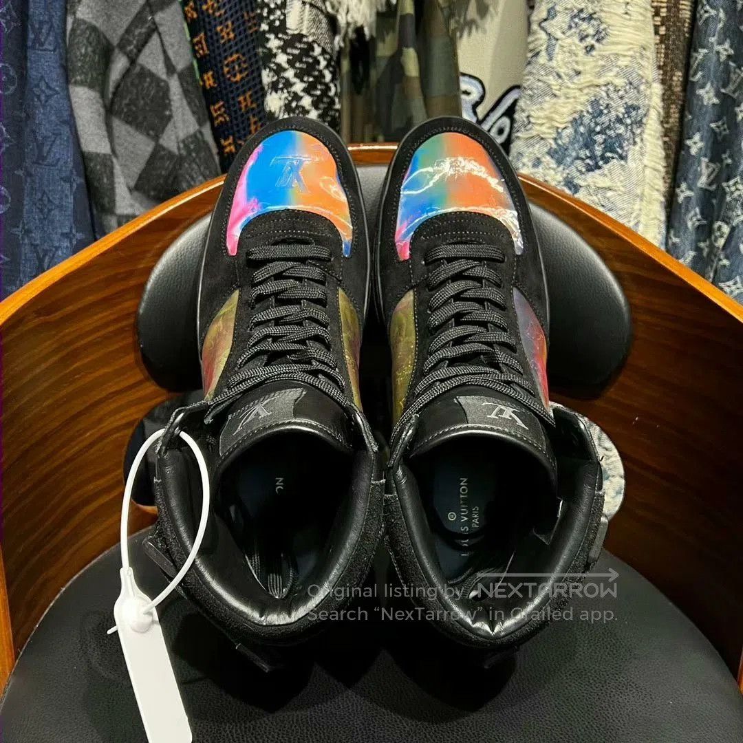 Louis Vuitton lv rivoli monogram black leather sneakers. Size US 9 / EU 42 - 5 Thumbnail