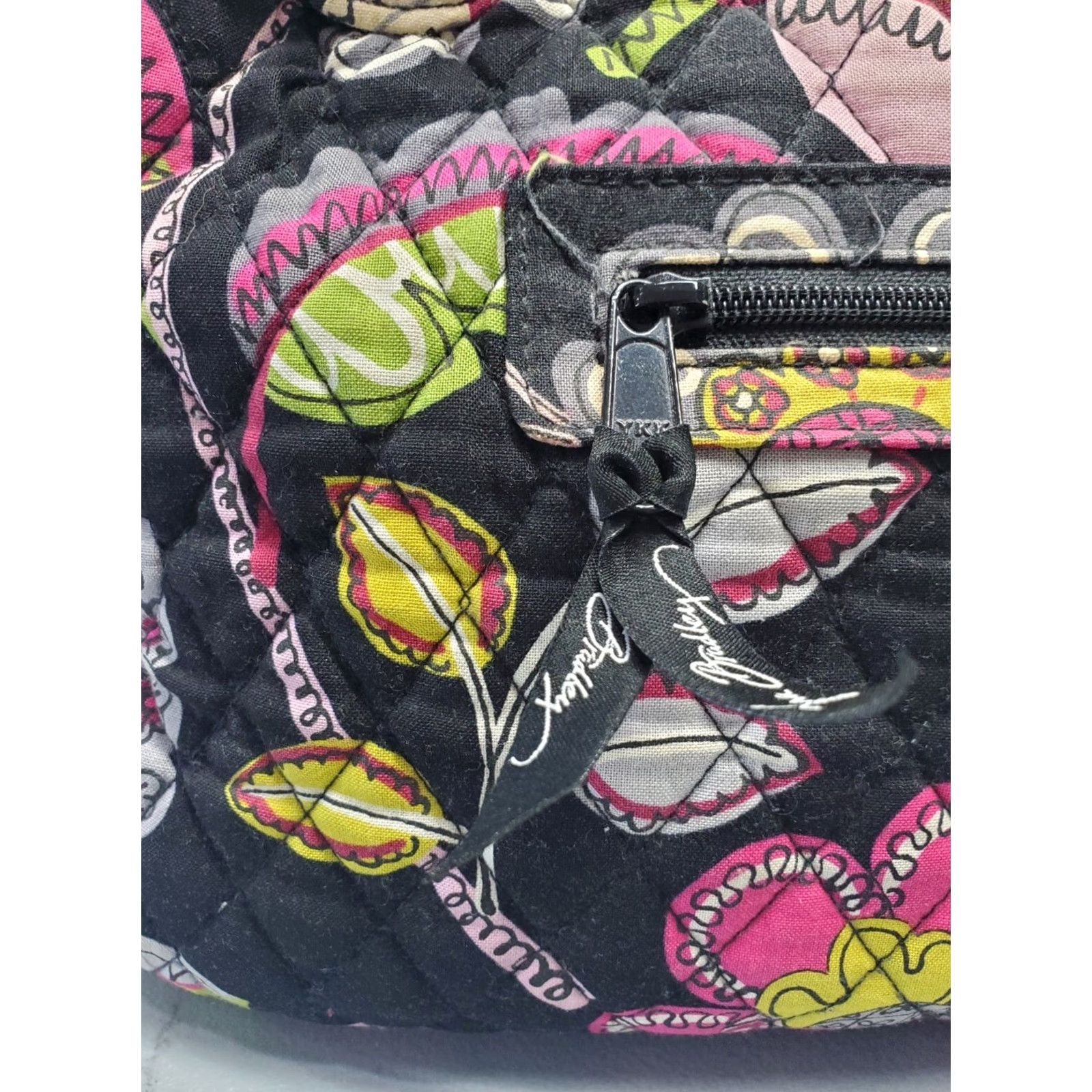 Vera Bradley Vera Bradley Tote Handbag Womens Black Multi Moon Blooms Floral Quilted Tote Medium Casual Formal Shoulder Strap Mens? Size ONE SIZE - 5 Thumbnail
