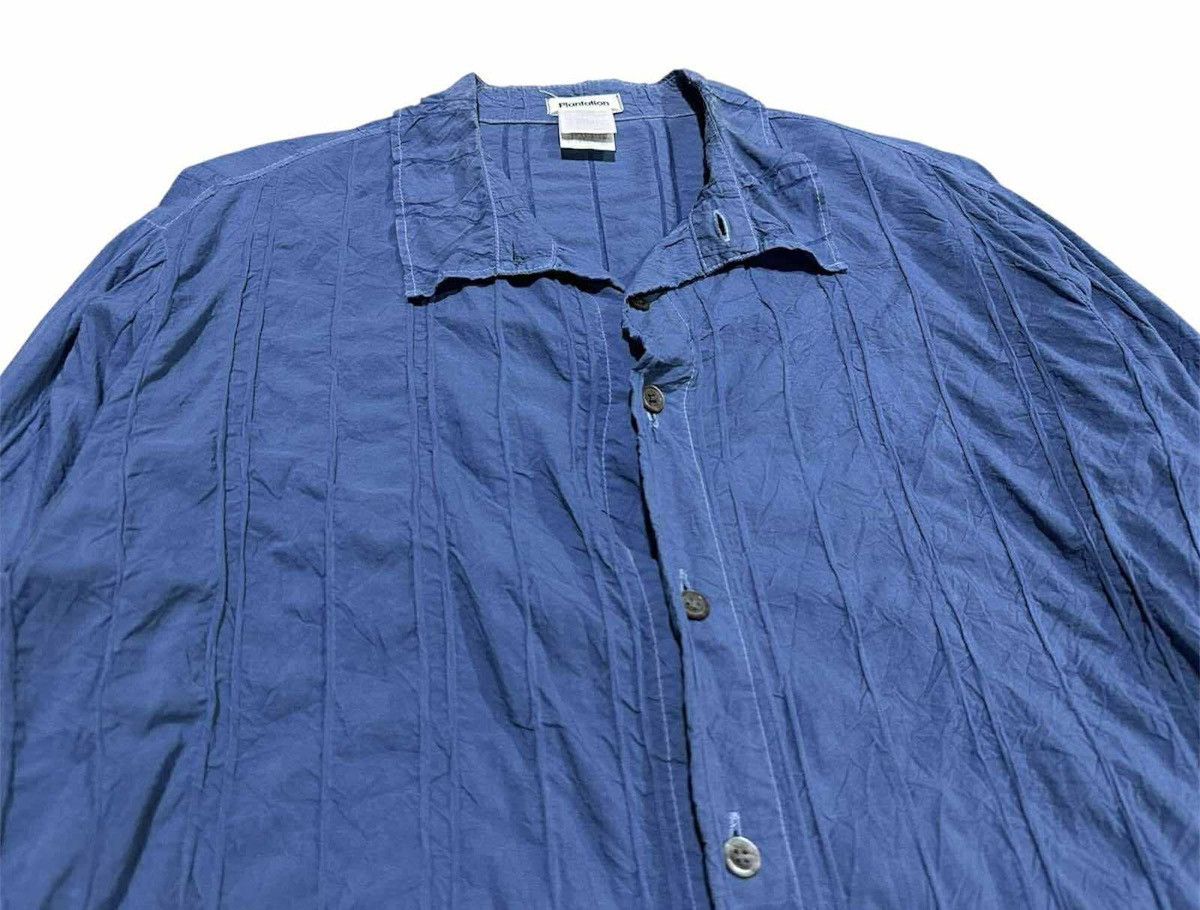Issey Miyake 🔥Vintage Plantation Issey Miyake Wrinkled Striped Shirt Ls Size US M / EU 48-50 / 2 - 3 Thumbnail