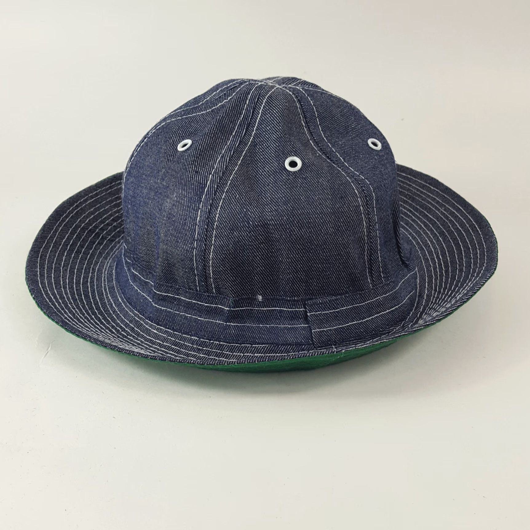 Denime VINTAGE Military Boonie Hat Bucket Cap Mens Size M Denim Blue 90s Army Outdoor Retro Y2K Size ONE SIZE - 5 Thumbnail