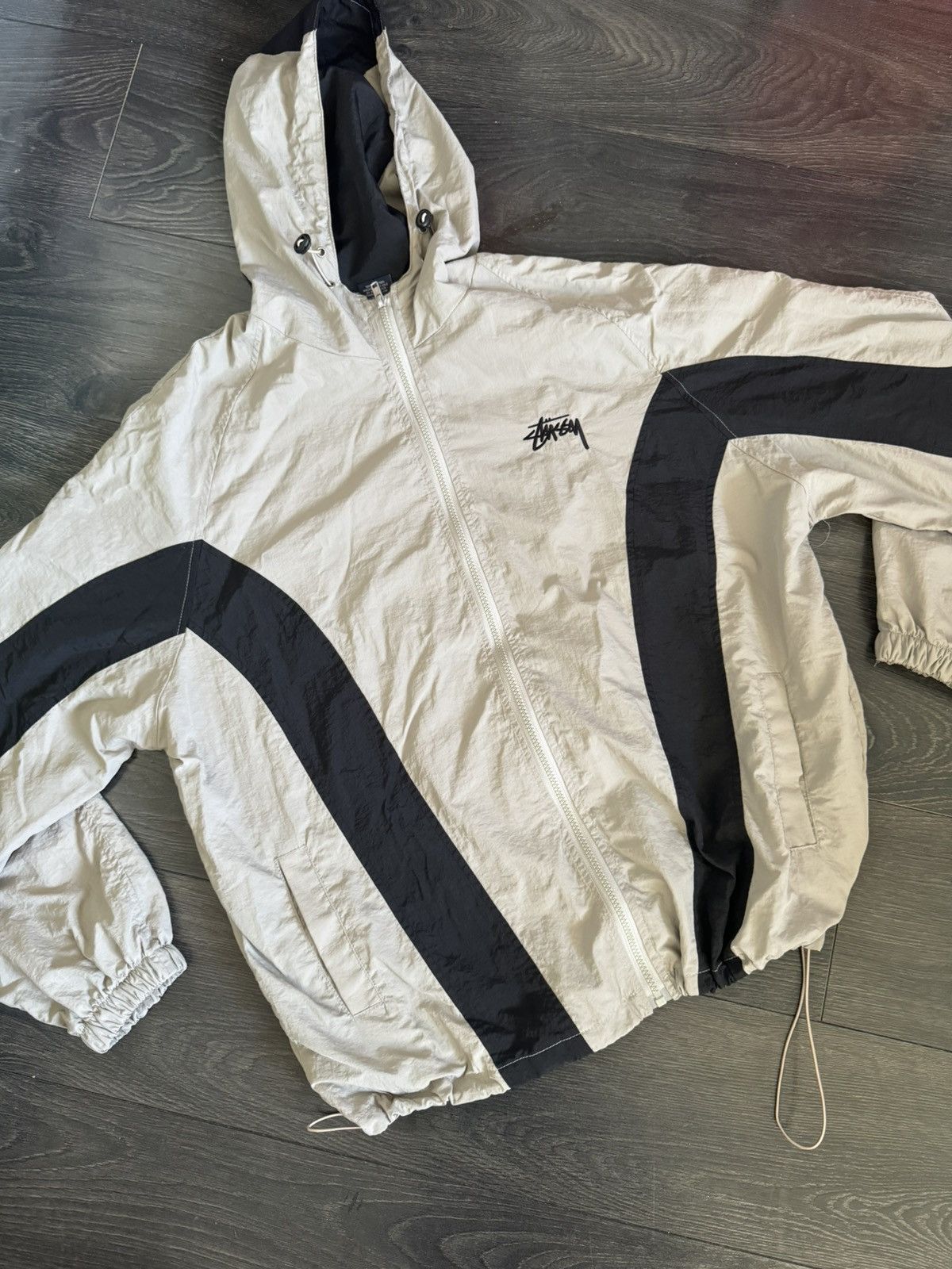 Vintage Stussy Japan Hooded Windbreaker Jacket