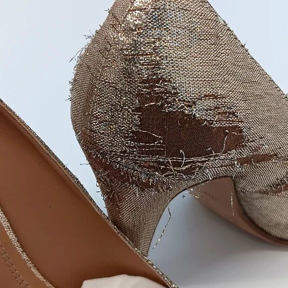 Maison Margiela Maison Margiela Women's Distressed Gold Metallic Pumps -EU39 Size US 9 / IT 39 - 13 Thumbnail