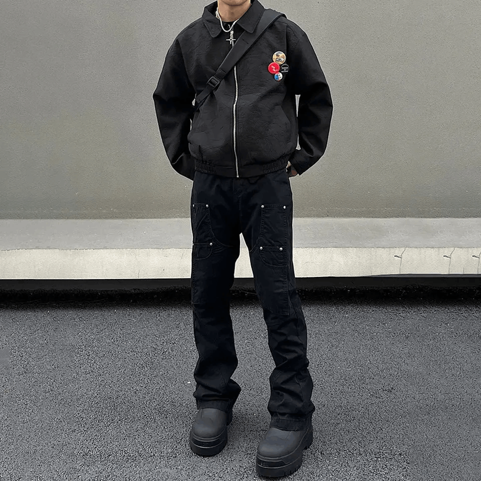 Designer × Japanese Brand Black Slim Straight Cargo Pants Size US 32 / EU 48 - 4 Thumbnail