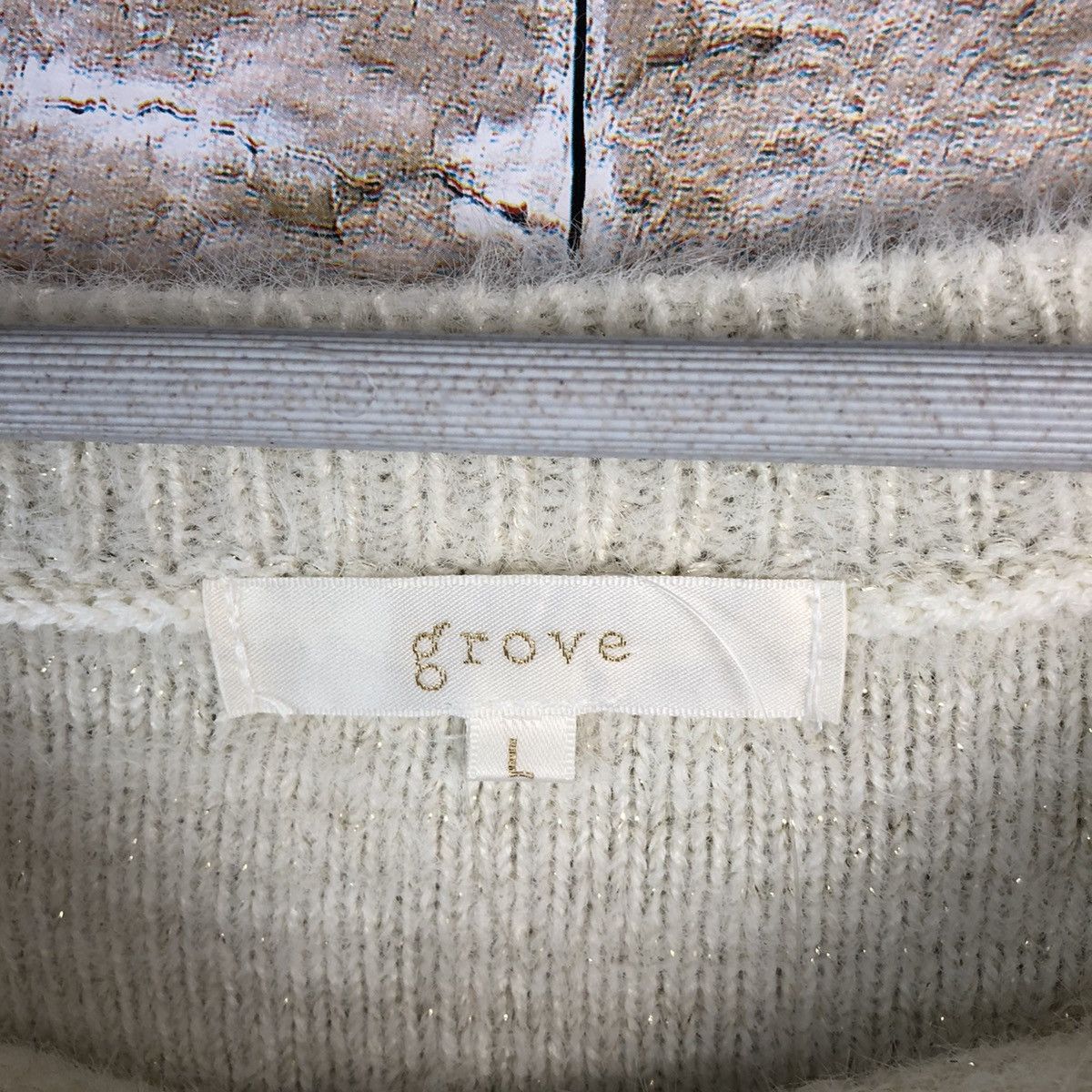 Homespun Knitwear × Japanese Brand Grove vintage White Knitwear #A1100 Size M / US 6-8 / IT 42-44 - 9 Thumbnail