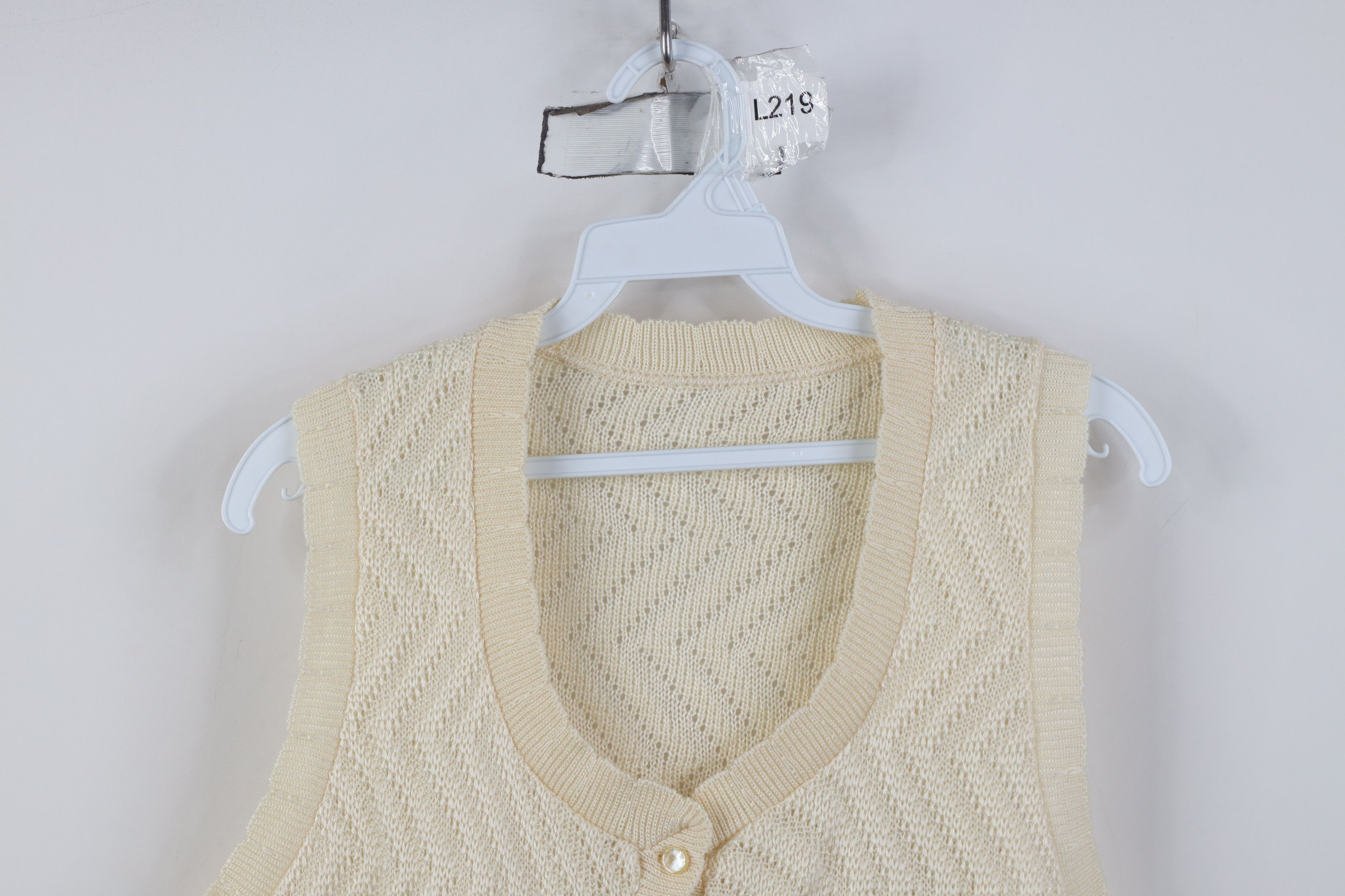 Vintage Deadstock Vintage 60s Streetwear Crochet Knit Sweater Vest Size L / US 10 / IT 46 - 2 Thumbnail