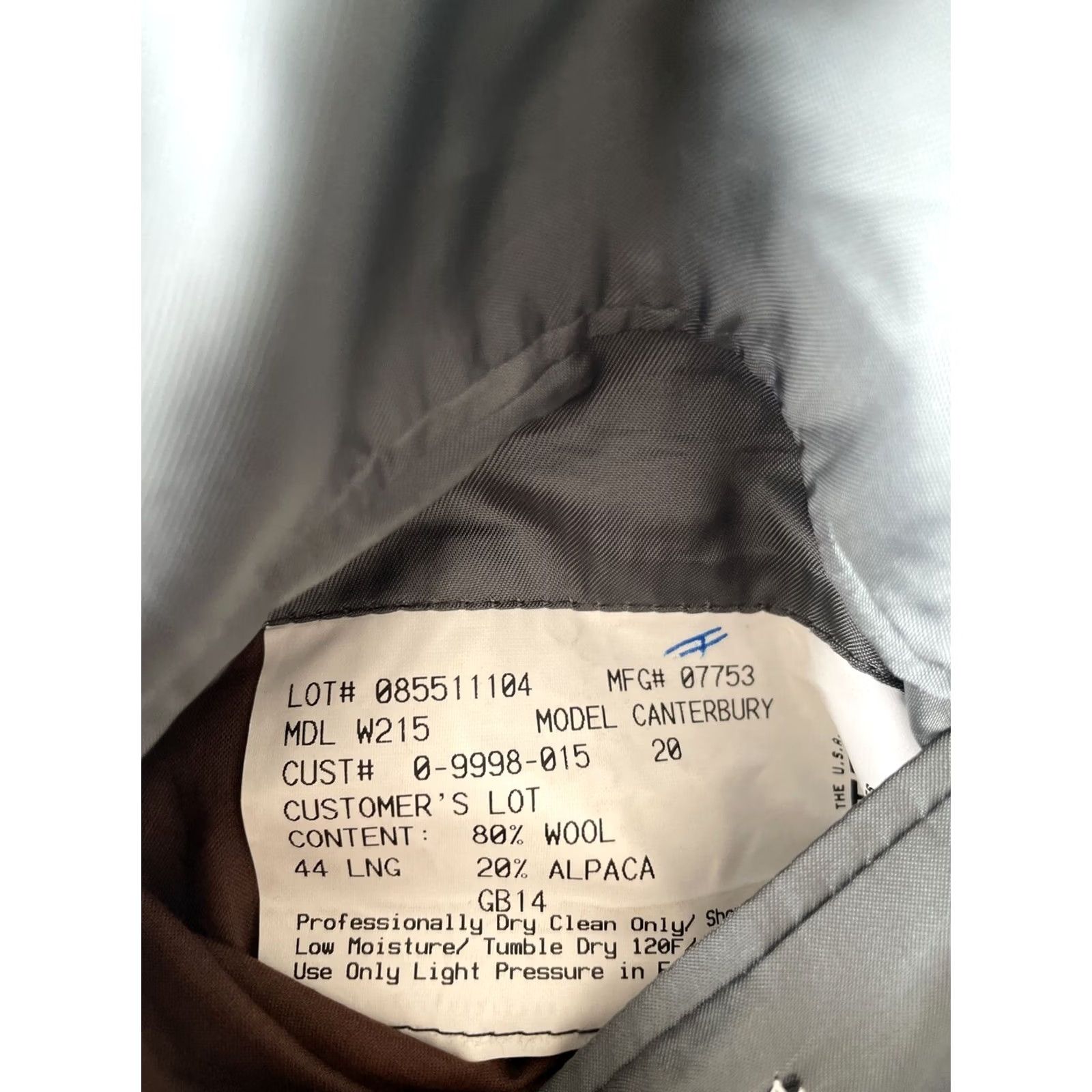 Vintage Hickey Freeman Blazer Sport Coat Mens 44L Plaid Wool Alpaca Gray Notch Long Single-Breasted Two-Button Jacket Size 44R - 4 Thumbnail