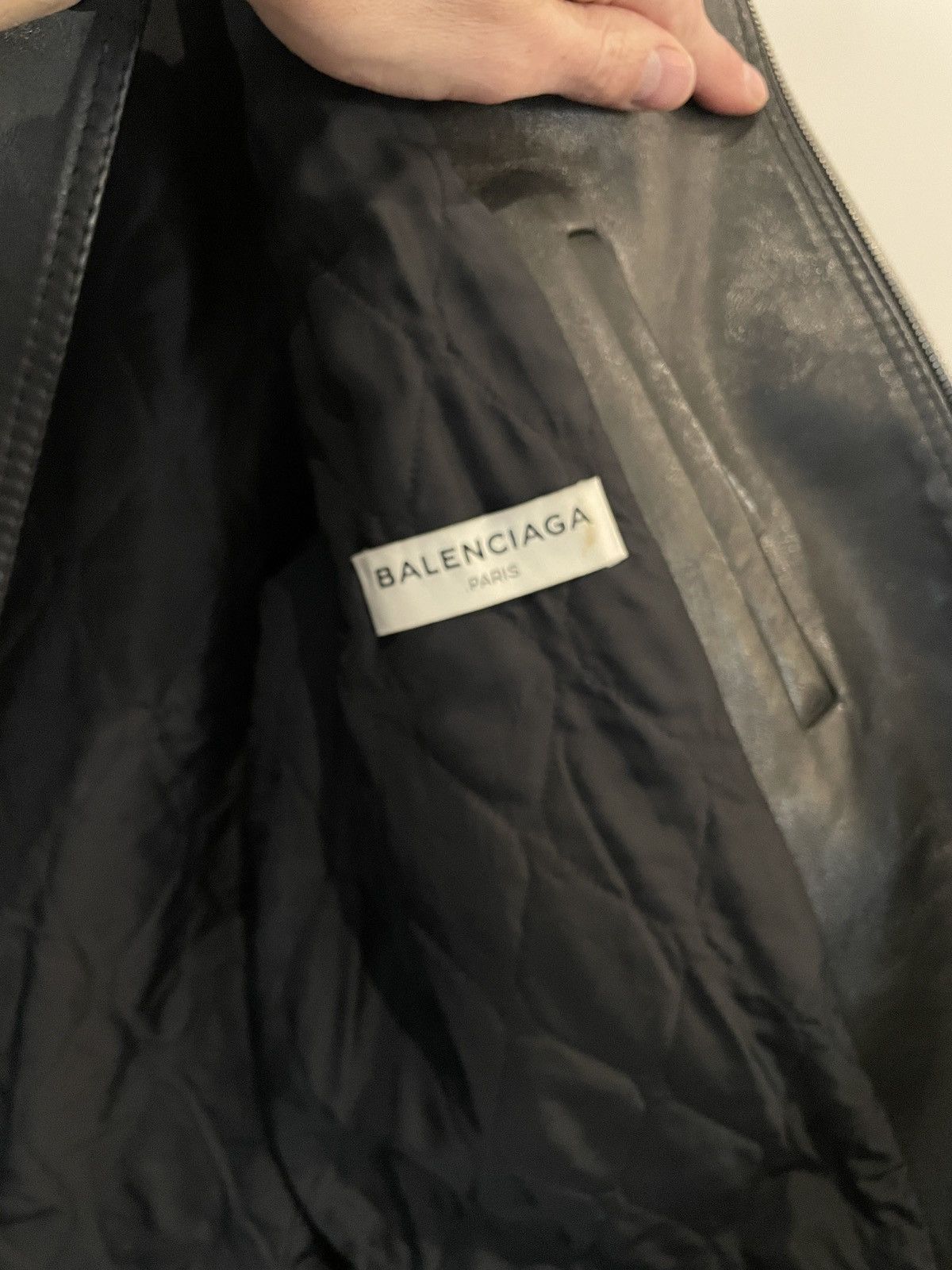 Balenciaga Balenciaga Black Leather Zipper Moto Jacket 40 US 50 EURO Size US M / EU 48-50 / 2 - 12 Thumbnail