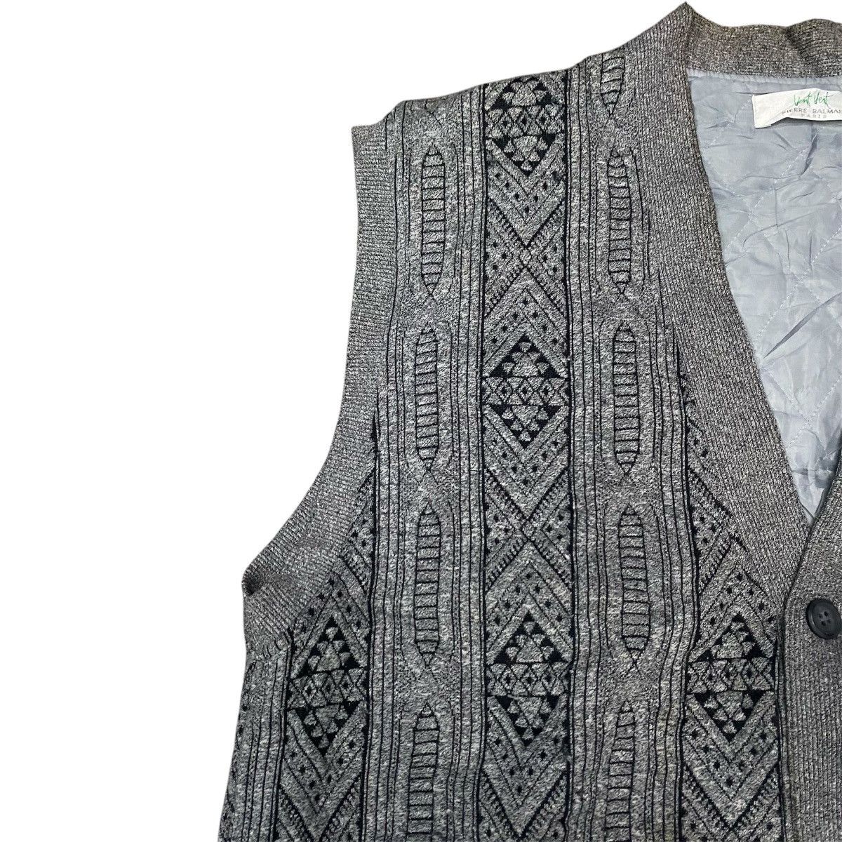 Pierre Balmain ‼️LAST DROP‼️Pierre Balmain Knit Vest Button Geometric Pattern Size US M / EU 48-50 / 2 - 8 Thumbnail