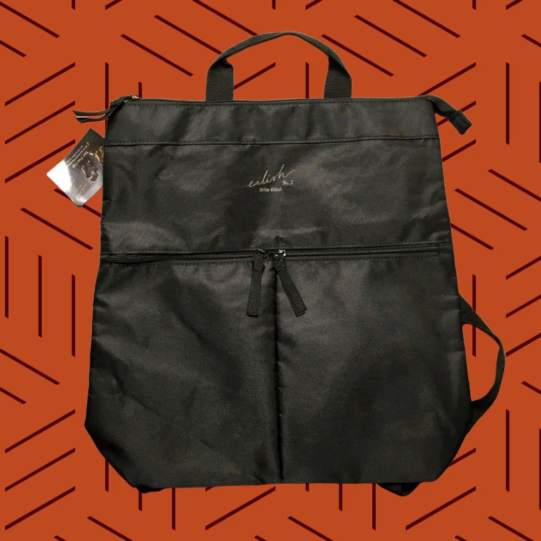 No. 21 eilish No. 2 Backpack Tote Bag Black Zippered Lightweight NWT Womens Medium Nylon Pattern Solid Bag Size ONE SIZE - 1 Thumbnail