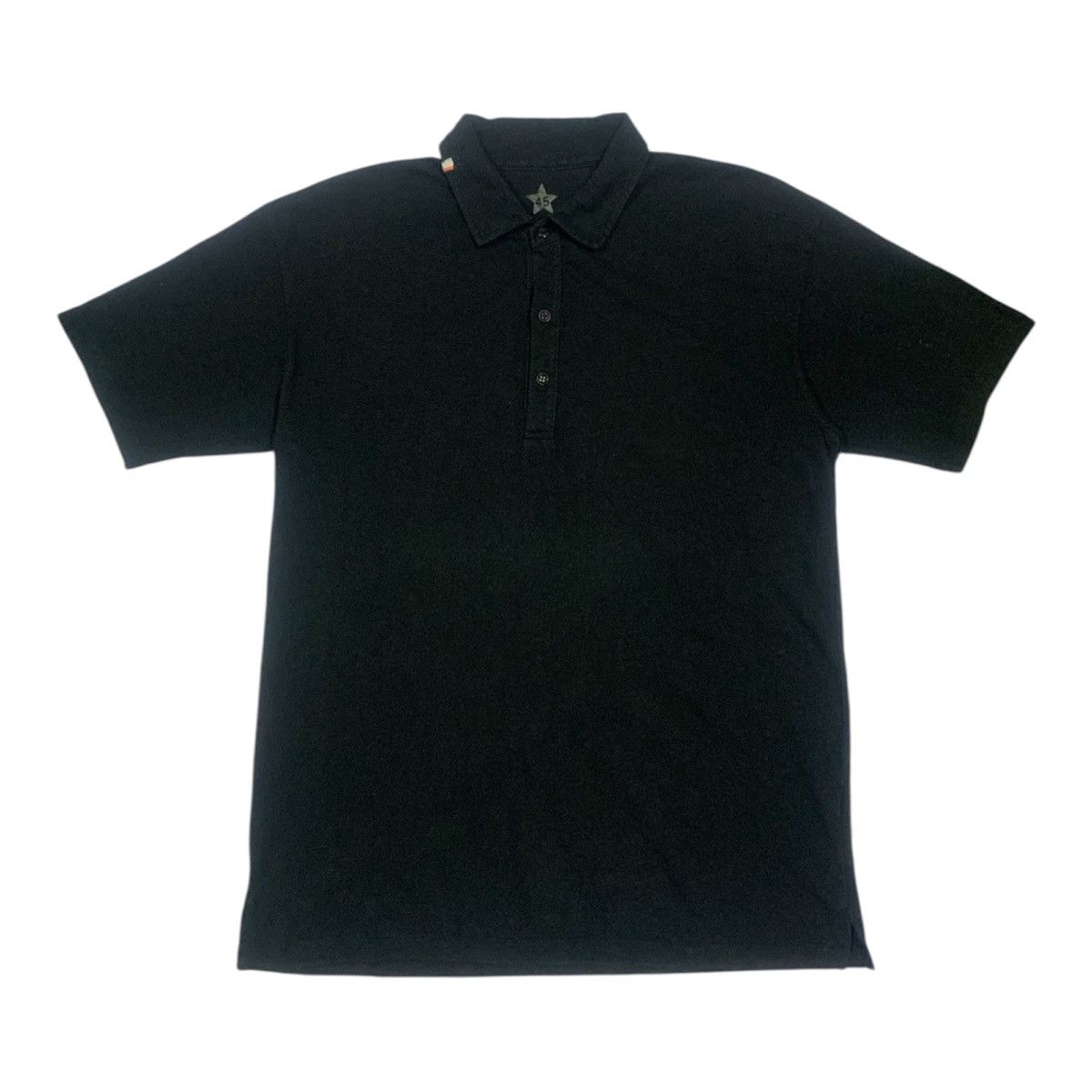 45rpm 45R Star Black Zimbabwe Cotton Polo Shirt - Size 5 Size US XL / EU 56 / 4 - 1 Thumbnail