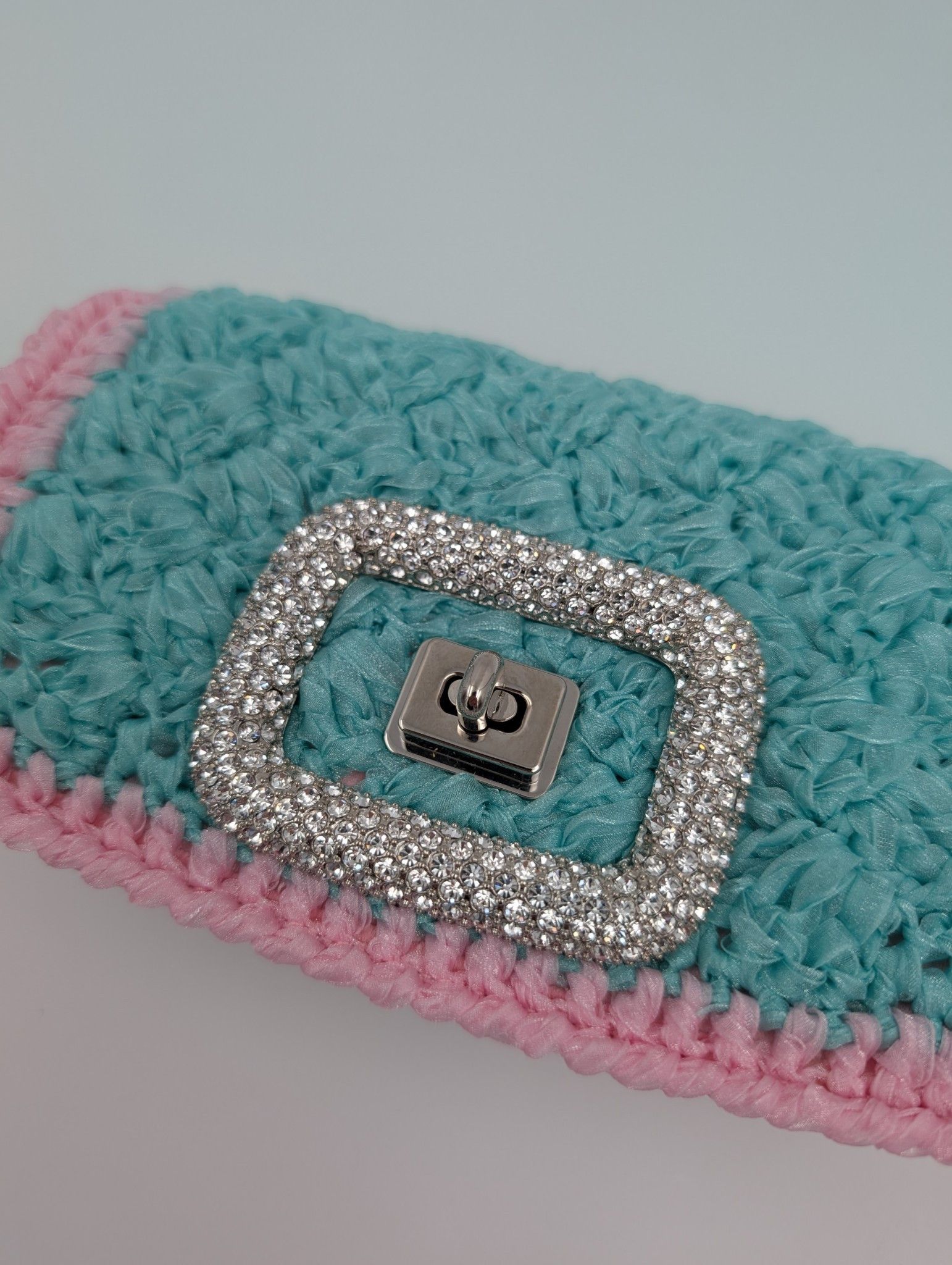 Roger Vivier Pink And Mint Viv Choc Mini Bag Size ONE SIZE - 2 Thumbnail