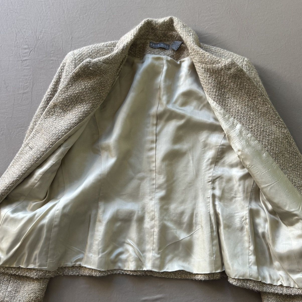 Other Vintage Kate Hill Tweed Wool Skirt Suit Set Size L / US 10 / IT 46 - 5 Thumbnail