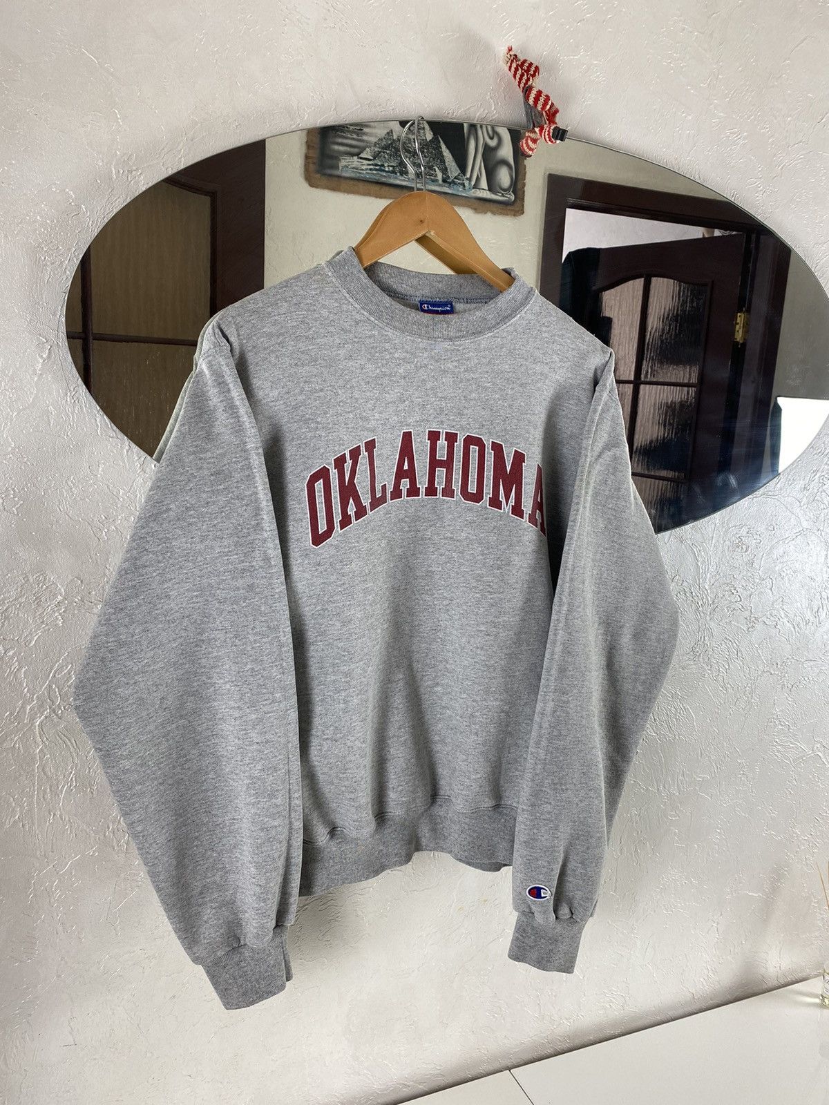 Champion Vintage Champion 90s Sweatshirt Oklahoma Crewneck Size US S / EU 44-46 / 1 - 1 Thumbnail