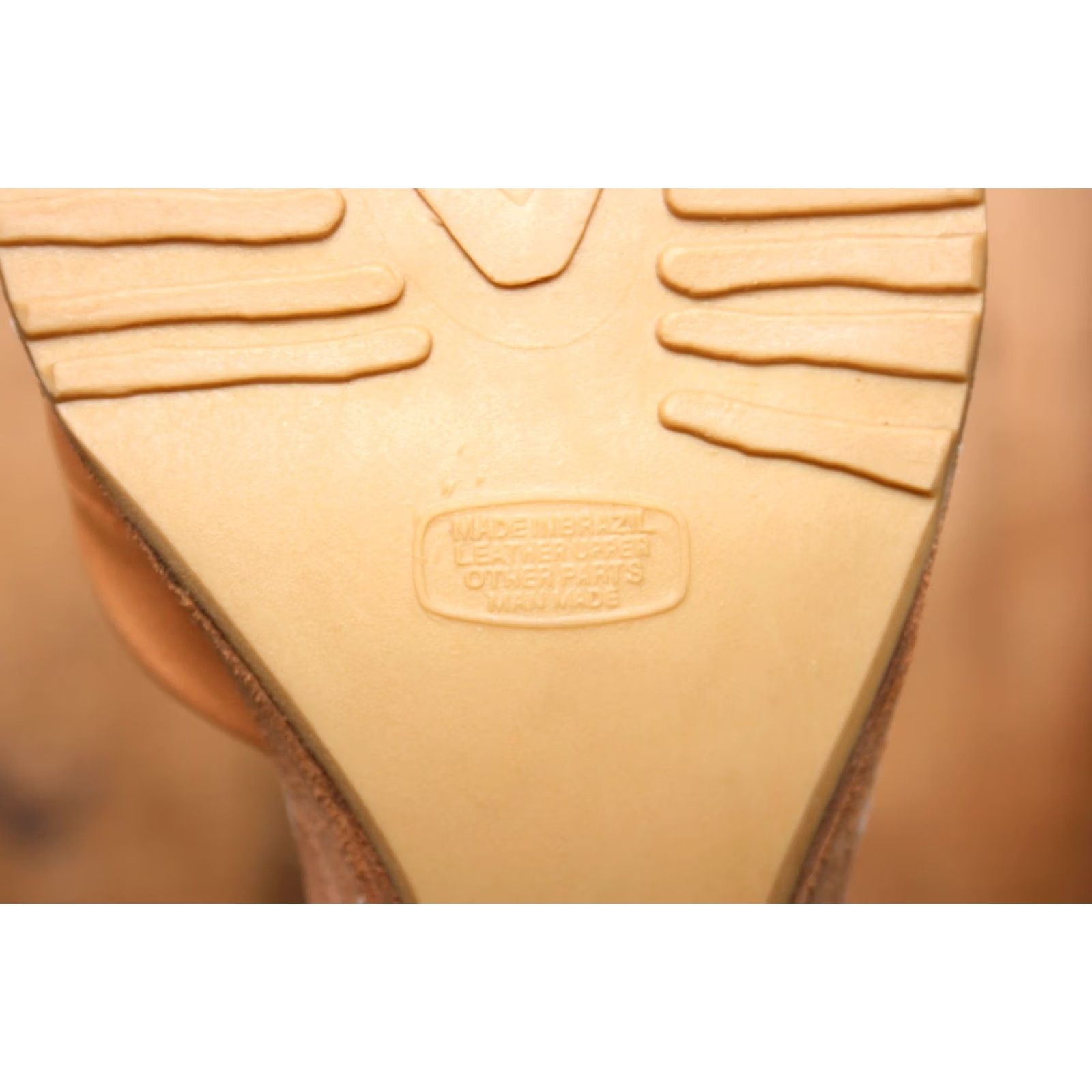 Vintage VINTAGE Footworks Sandal Womens Leather Tan 2.75" Wedge Sz. 8.5 M Slide Footworks Tan Leather Sandals Wedge Slip On Shoes Women 8.5 M Size US 9 / IT 39 - 7 Thumbnail