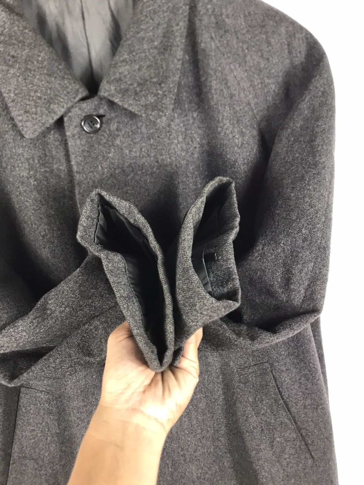Yves Saint Laurent Yves Saint Laurent Diffusion Homme Vintage OverCoat Gray Size US M / EU 48-50 / 2 - 7 Thumbnail