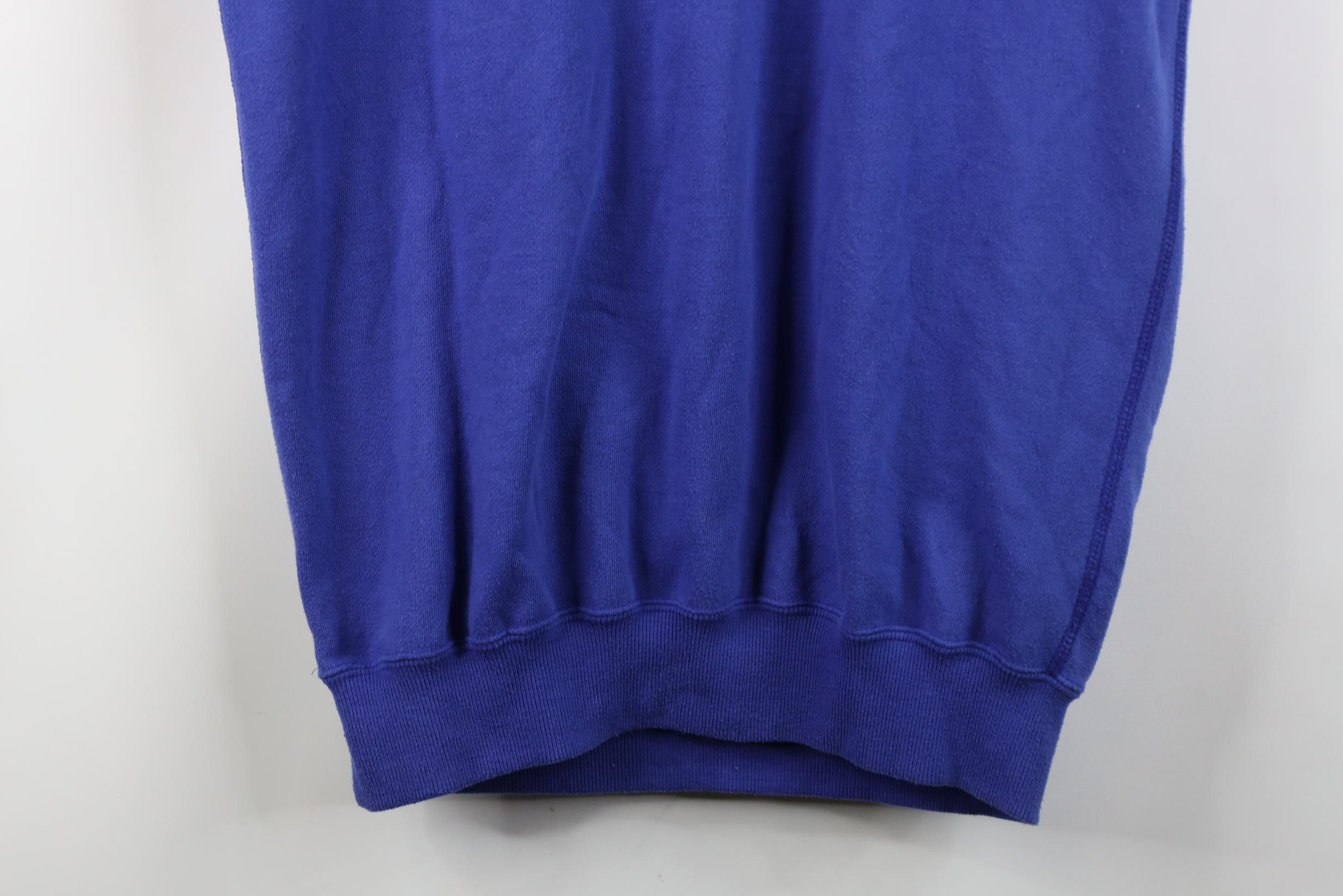 Vintage Vintage 90s Streetwear Blank French Terry Sweater Vest Blue Size US M / EU 48-50 / 2 - 11 Thumbnail