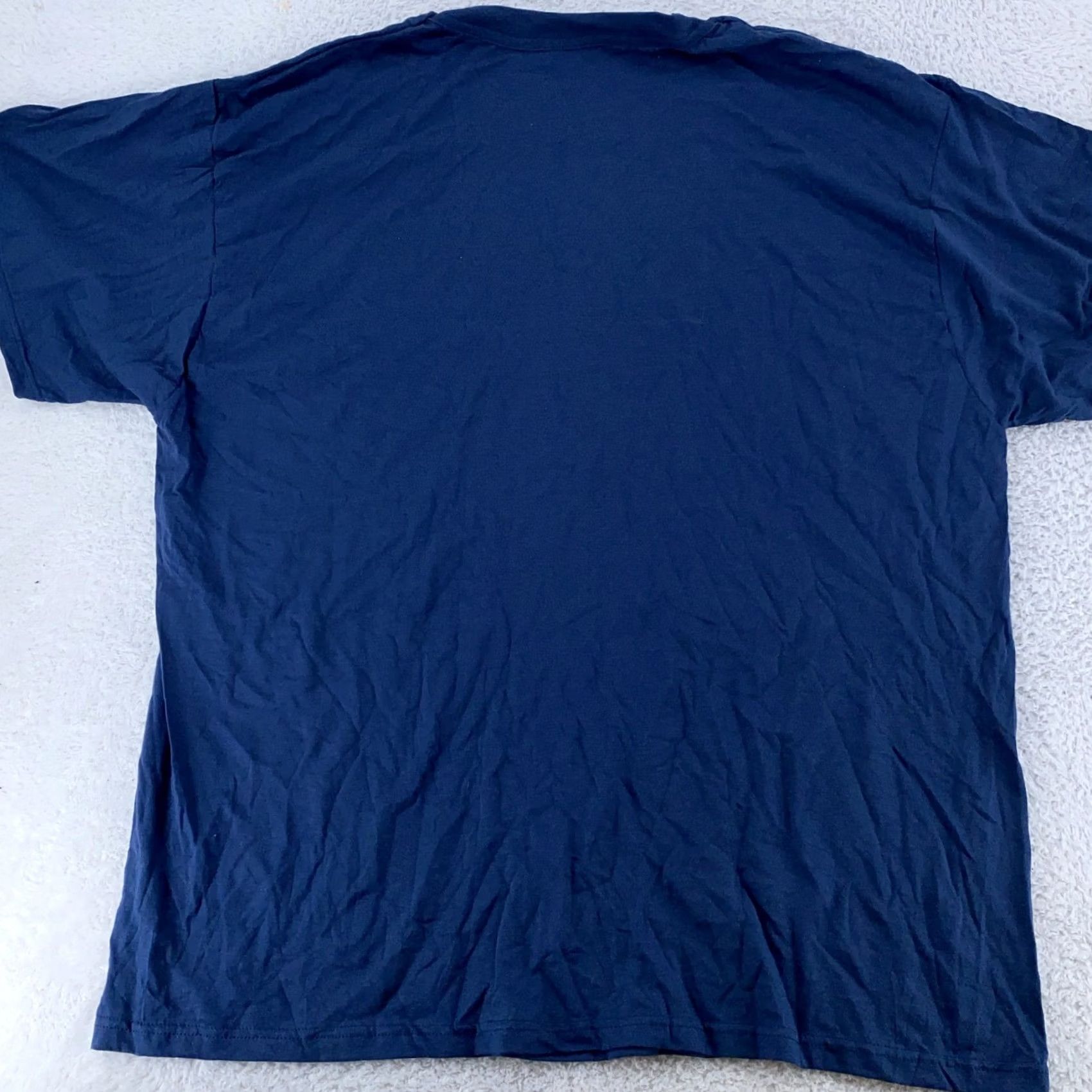 Fruit Of The Loom Vintage Fruit of the Loom Blank Pocket Tee Shirt Mens 2XL/3XL Blue Cotton Blend Shirt Mens 2XL Blue Solid Pocket Tee Shirt Size US XXL / EU 58 / 5 - 4 Thumbnail