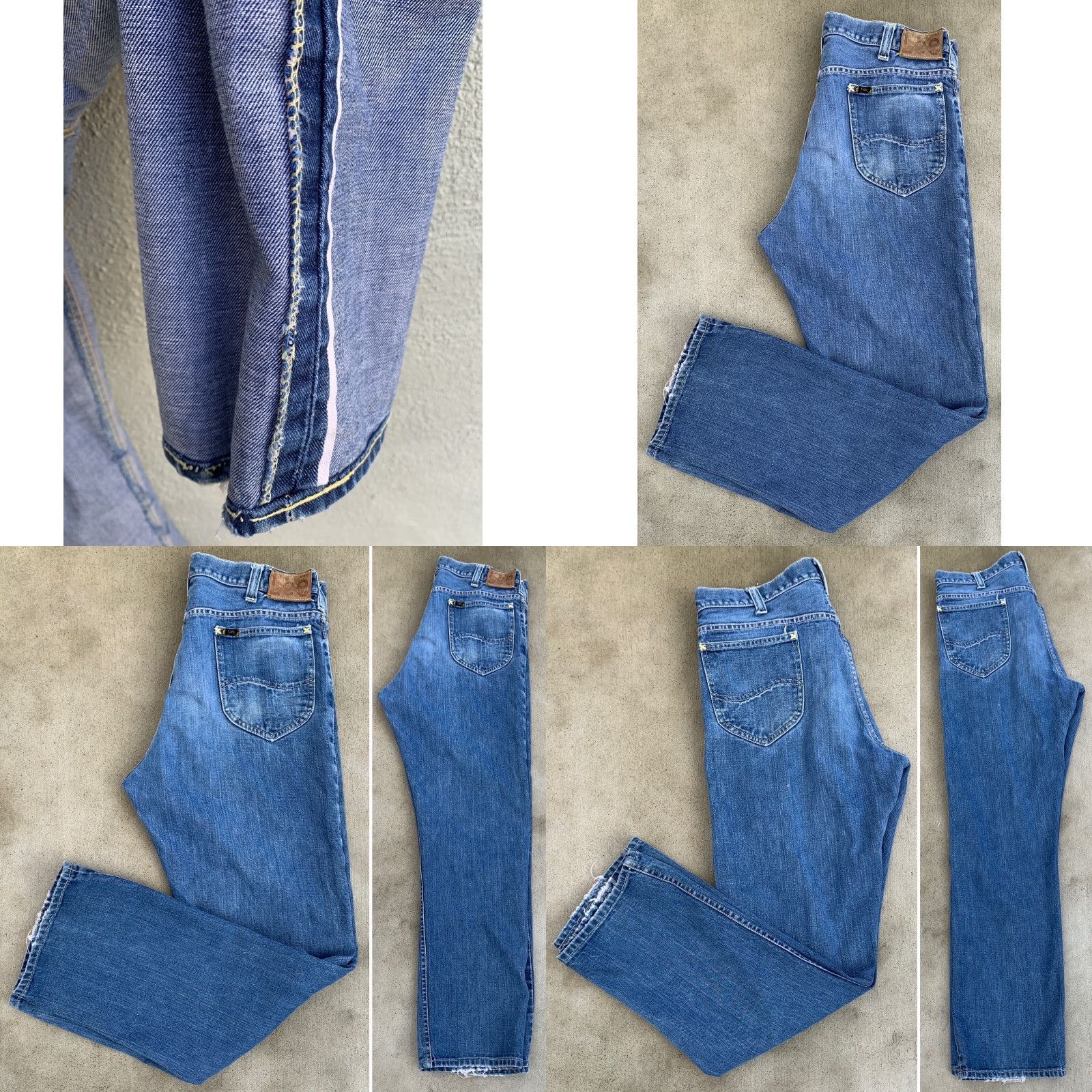Lee VINTAGE Lee Riders Selvedge Denim Jeans Jeans 36 Waist 34 Inseam 31.5 See Pics Mens Blue Denim Cotton 5-Pocket Lee Riders Selvedge Vintage Size US 36 / EU 52 - 9 Thumbnail