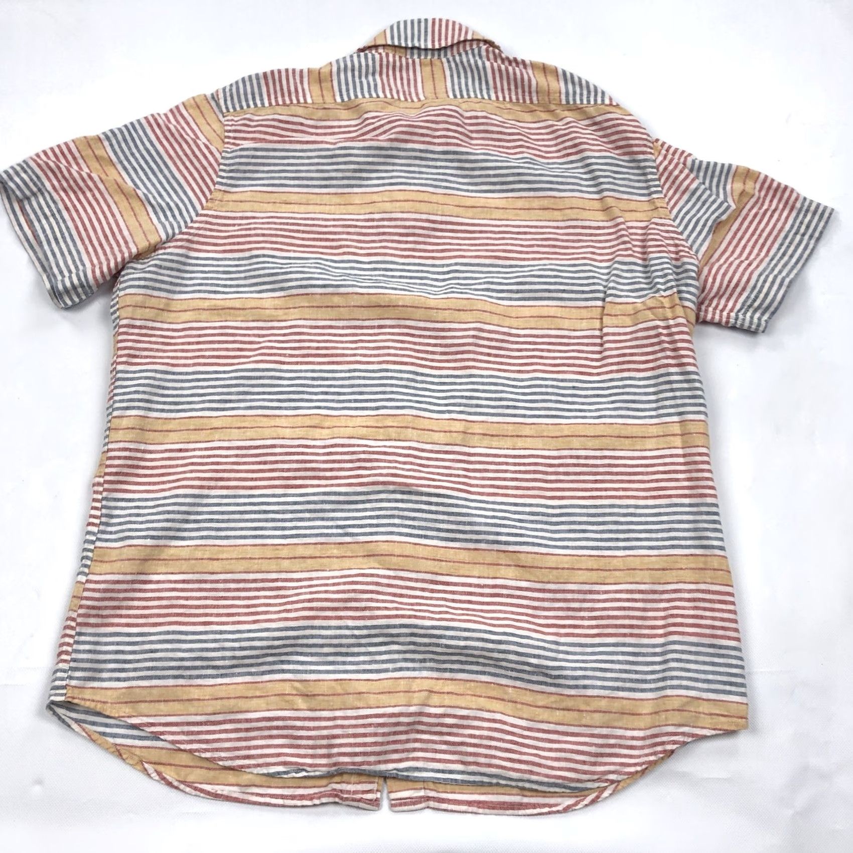Vintage L.L.Bean Men's L Regular Linen Blend Striped Casual Button Down Shirt Short Sleeve"} Size US L / EU 52-54 / 3 - 6 Thumbnail