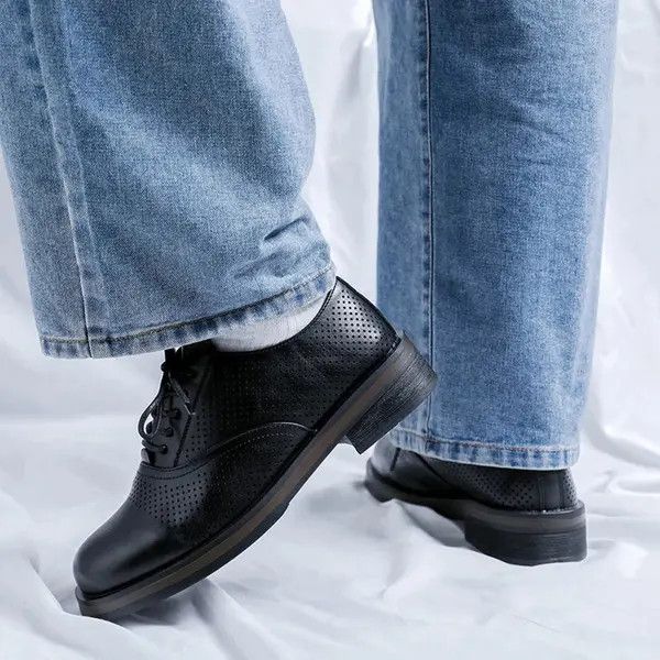Leather Kobayashi x Eno Perforated Derby Shoes Size US 8 / EU 41 - 8 Thumbnail