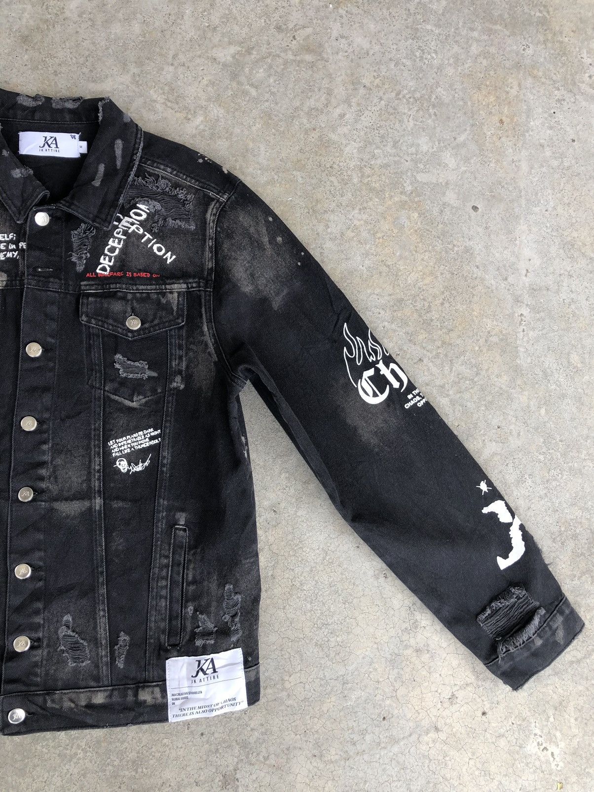 If Six Was Nine Japanese Attire Denim Jacket Broken Size US L / EU 52-54 / 3 - 4 Thumbnail