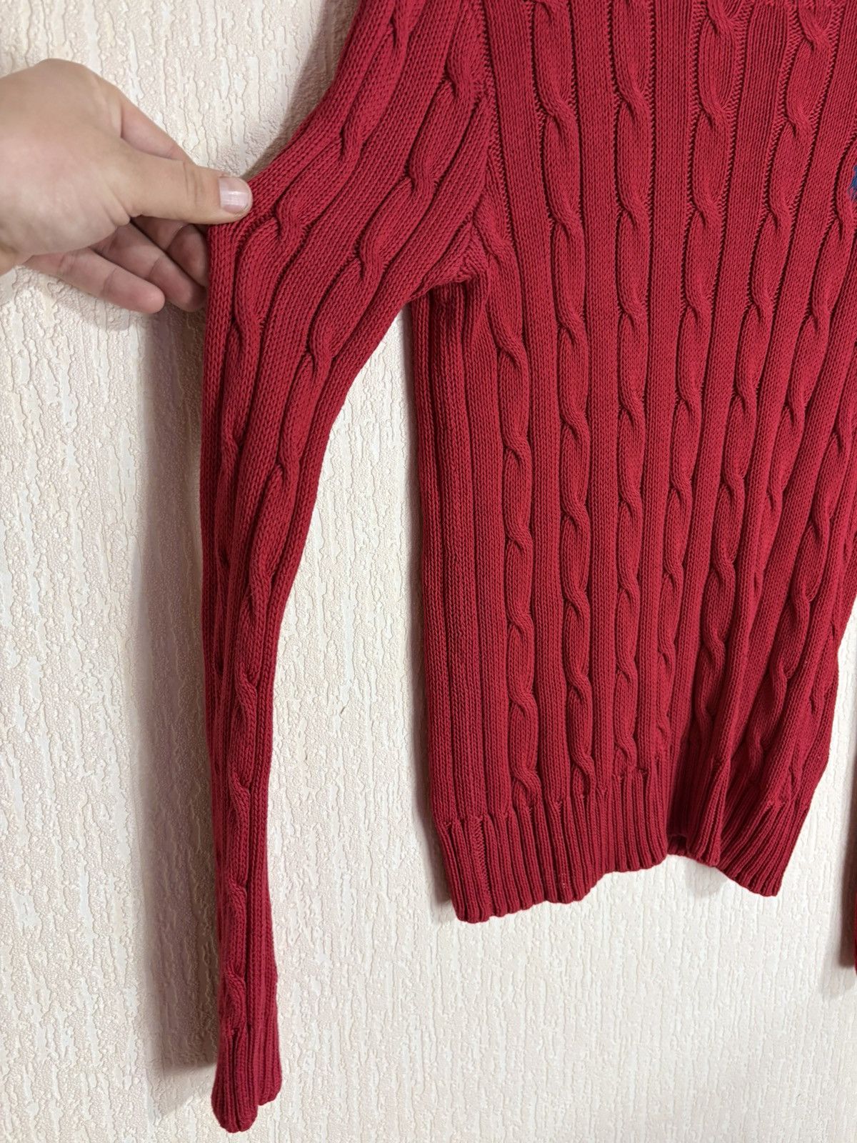 Polo Ralph Lauren Polo Ralph Lauren Women’s Cable Knit Sweater Red Size M Size M / US 6-8 / IT 42-44 - 4 Thumbnail