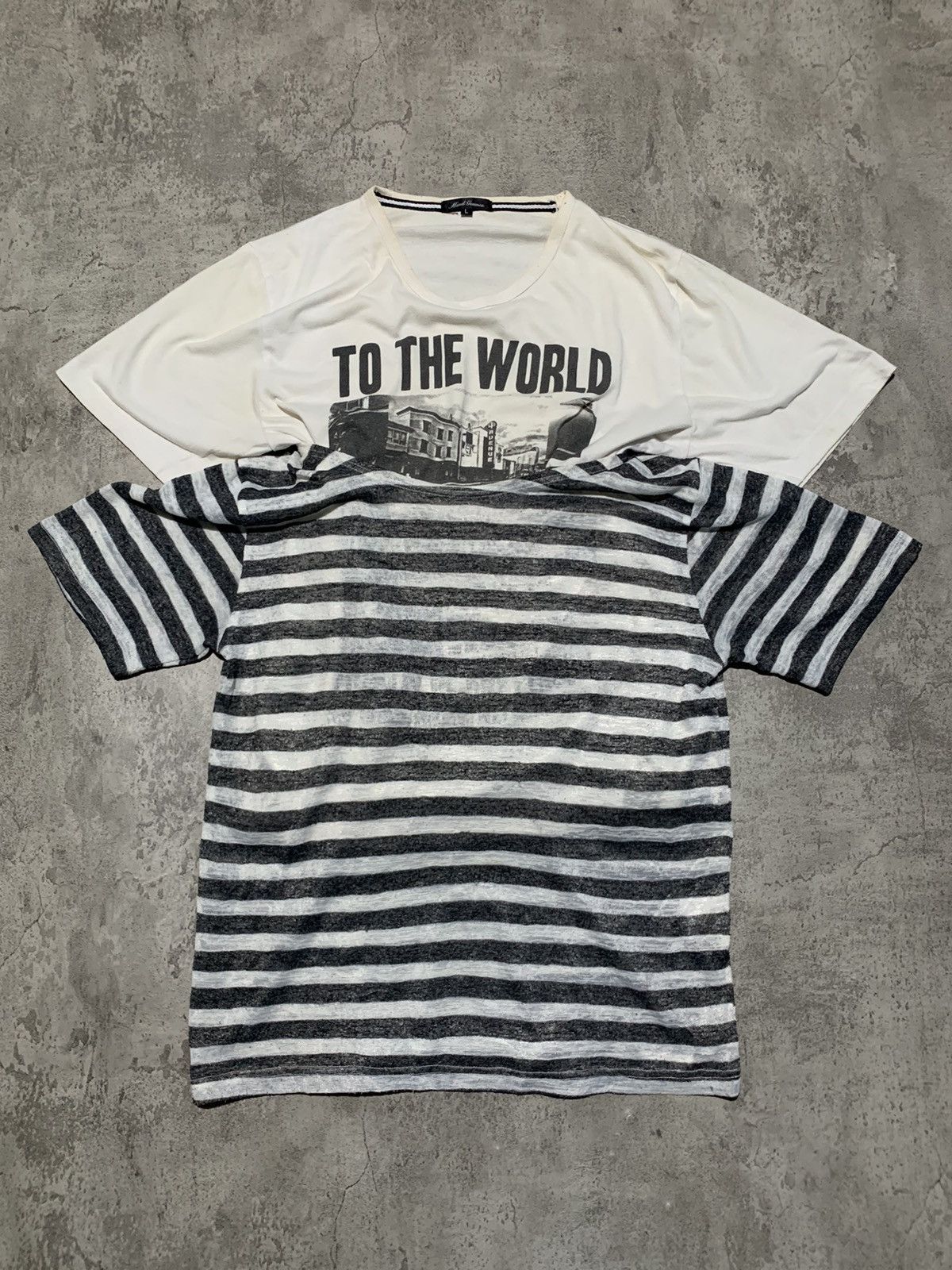 Japanese Brand 2000s Mind Games double layer poem to the world t shirt Size US M / EU 48-50 / 2 - 1 Thumbnail