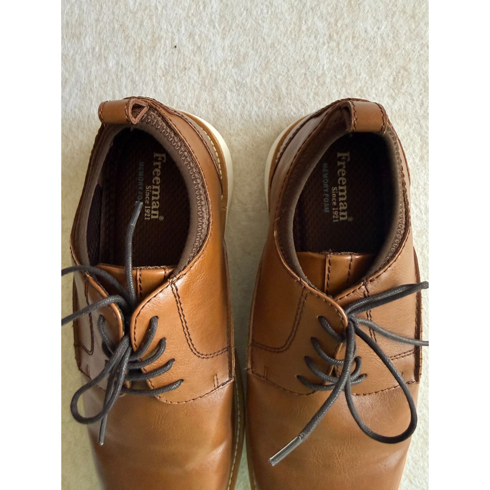 Freeman Freeman Bodie Mens 9M Brown Oxford Casual Dress Shoes Light Size US 9 / EU 42 - 4 Thumbnail