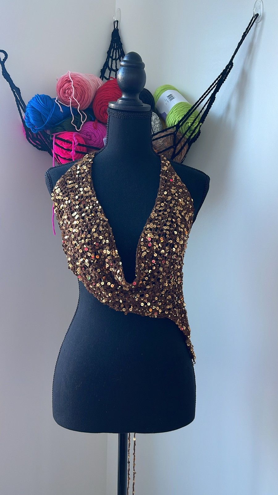 Handmade × Other Gold Asymmetrical Top Size M / US 6-8 / IT 42-44 - 1 Thumbnail