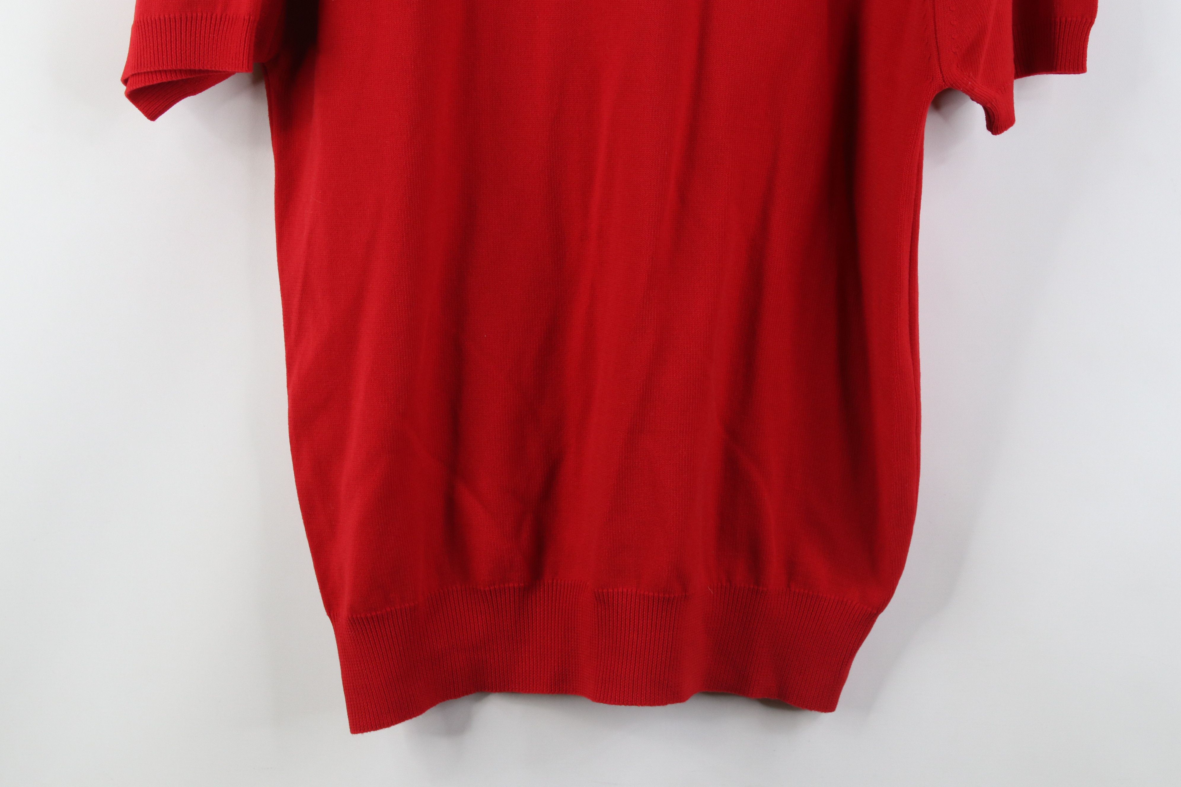 Vintage Vintage 50s Knit Short Sleeve Collared Polo Shirt Red USA Size US M / EU 48-50 / 2 - 10 Thumbnail