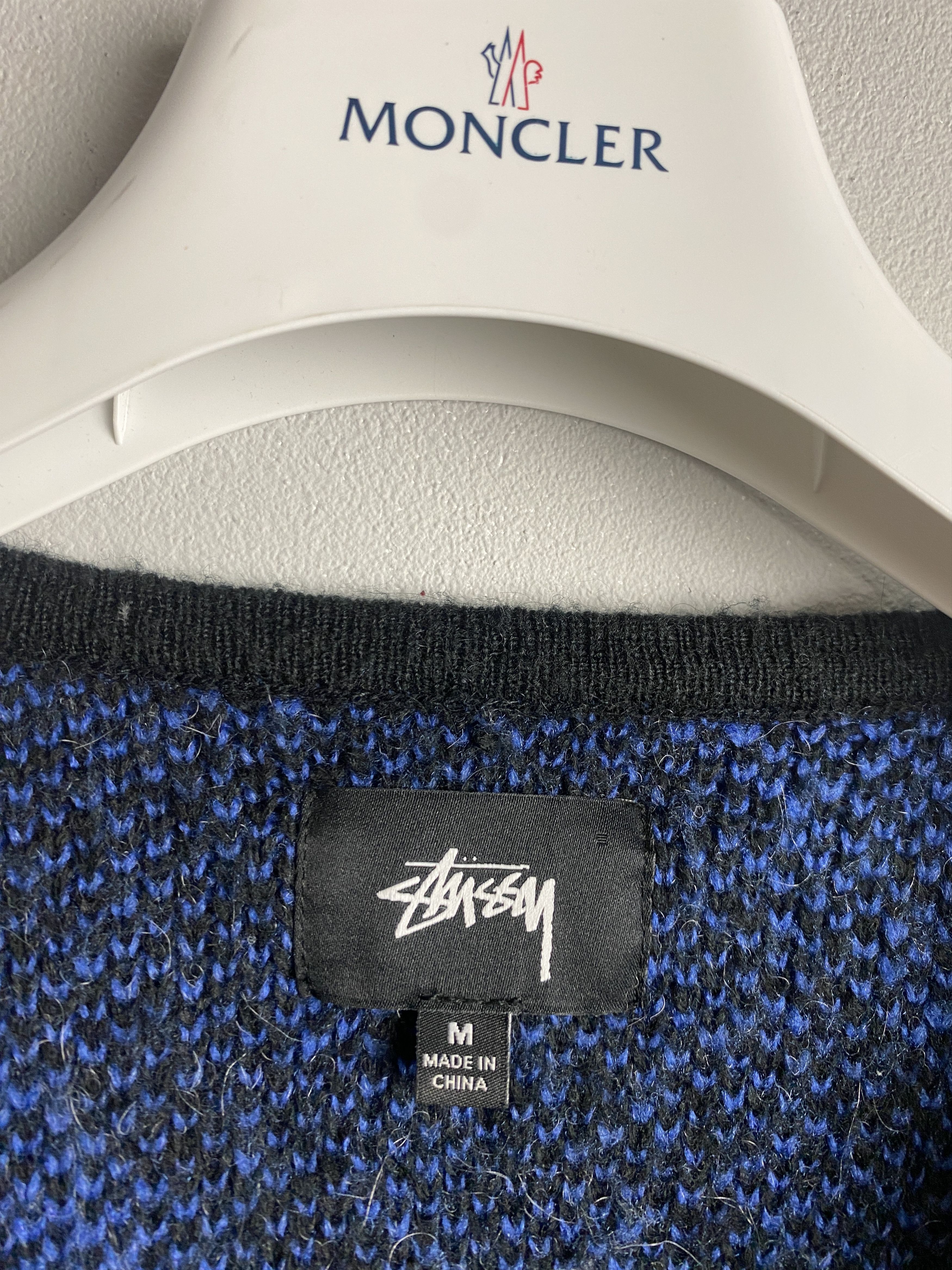 Stussy Stussy mask mohair cardigan sweater knitwear faces Size US M / EU 48-50 / 2 - 3 Thumbnail