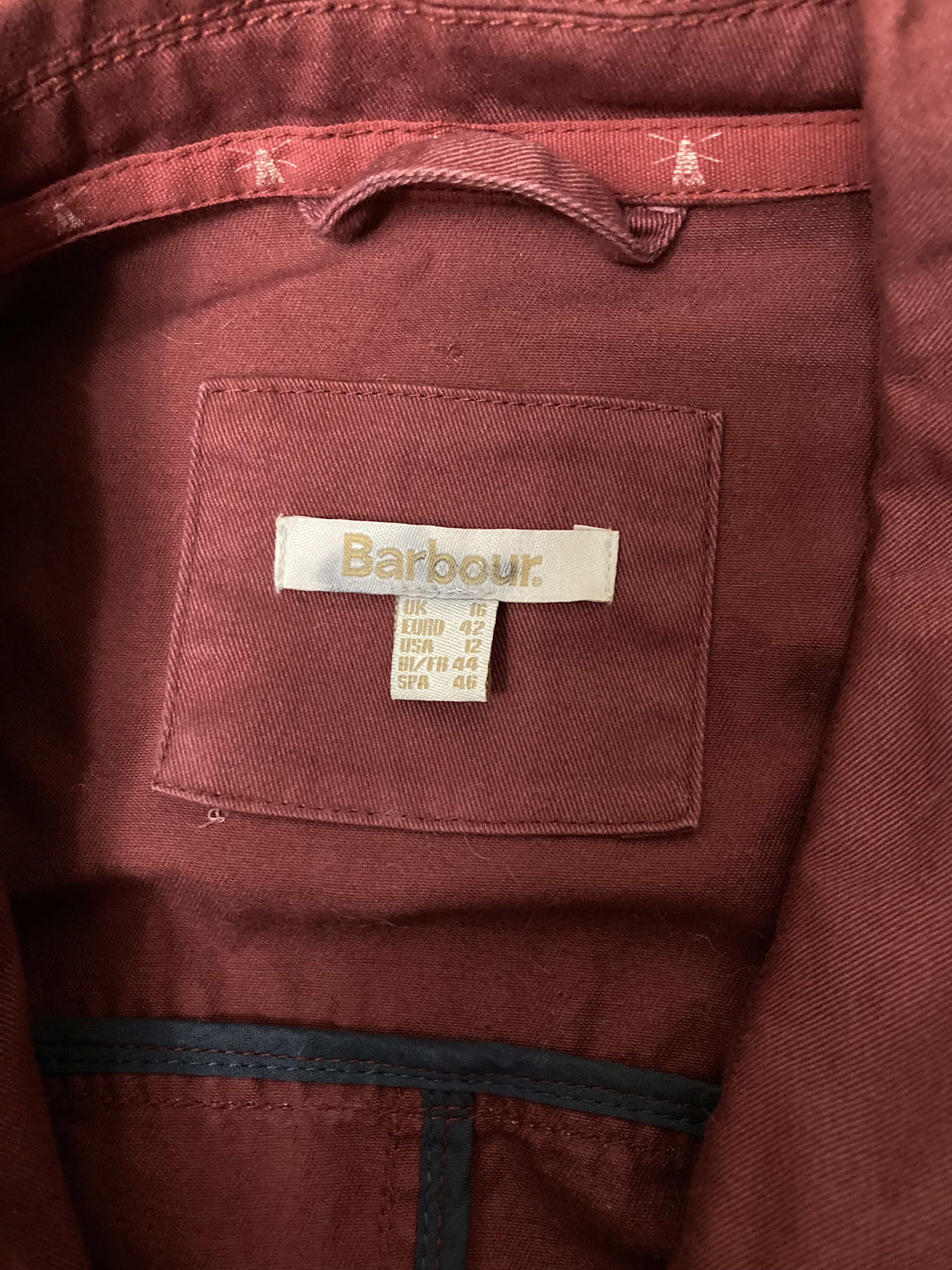 Barbour Barbour Saltwater Overshirt Burgundy Red Mulberry Cotton Size L / US 10 / IT 46 - 4 Thumbnail