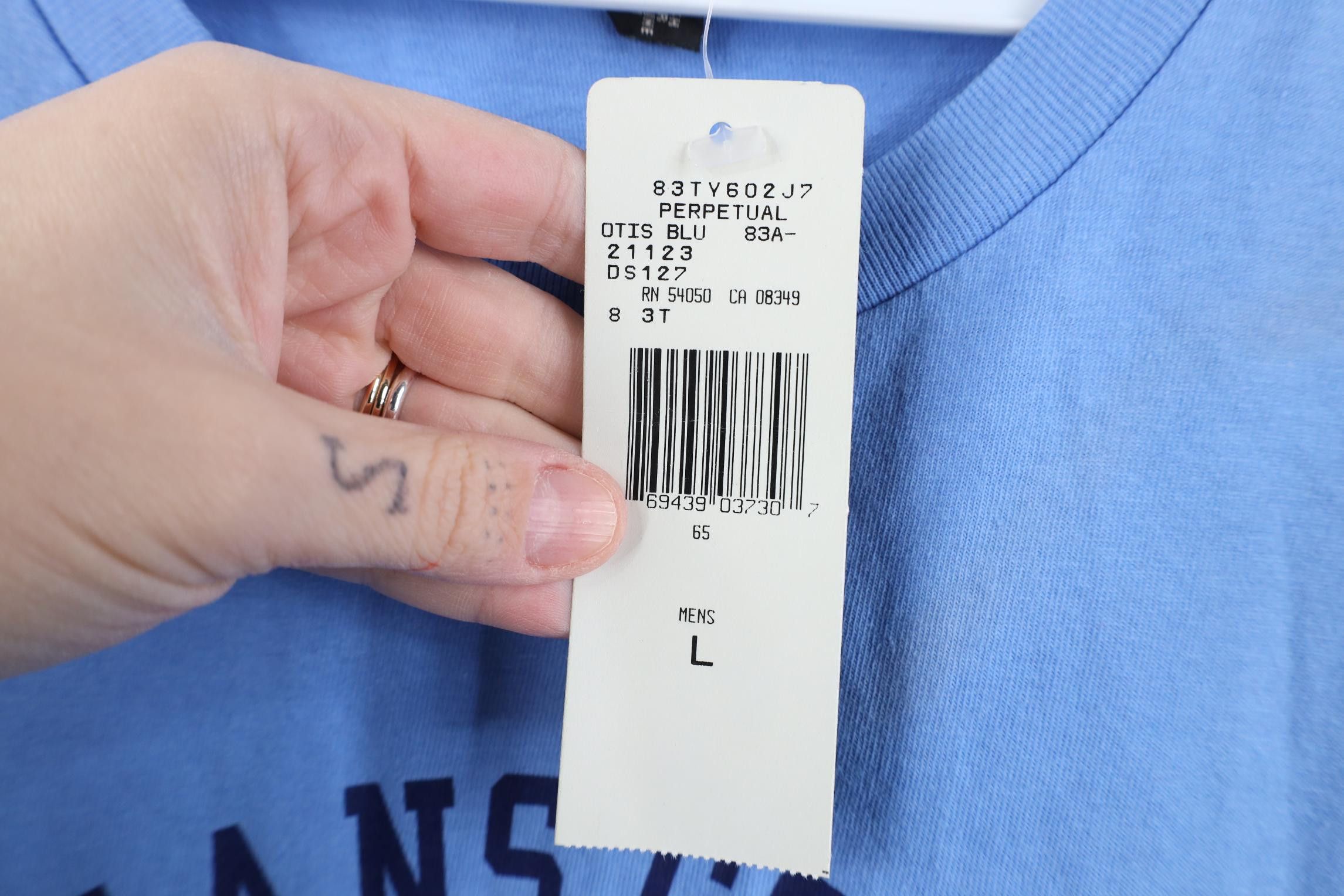 Polo Ralph Lauren Deadstock Vintage 90s Ralph Lauren Monogram T-Shirt Blue Size US L / EU 52-54 / 3 - 6 Thumbnail