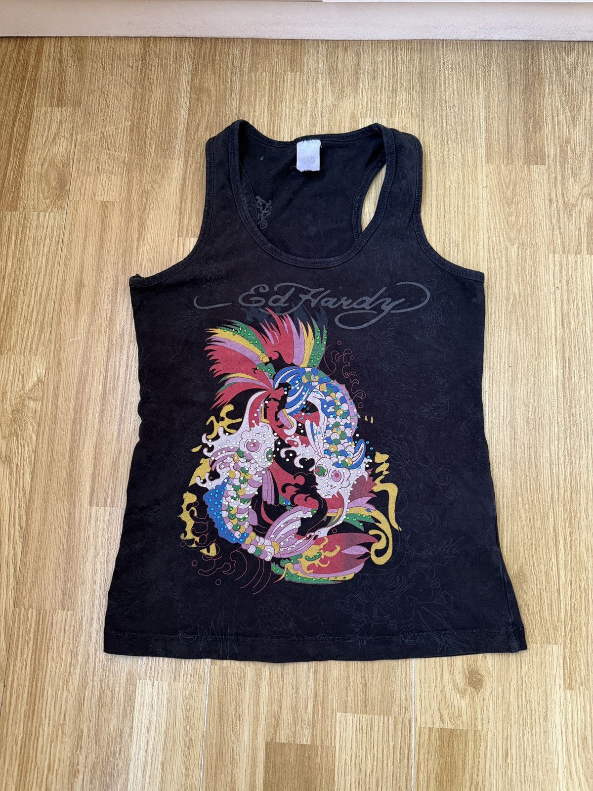 Ed Hardy Vintage Ed Hardy Tank Top faded Fish Size S / US 4 / IT 40 - 10 Thumbnail