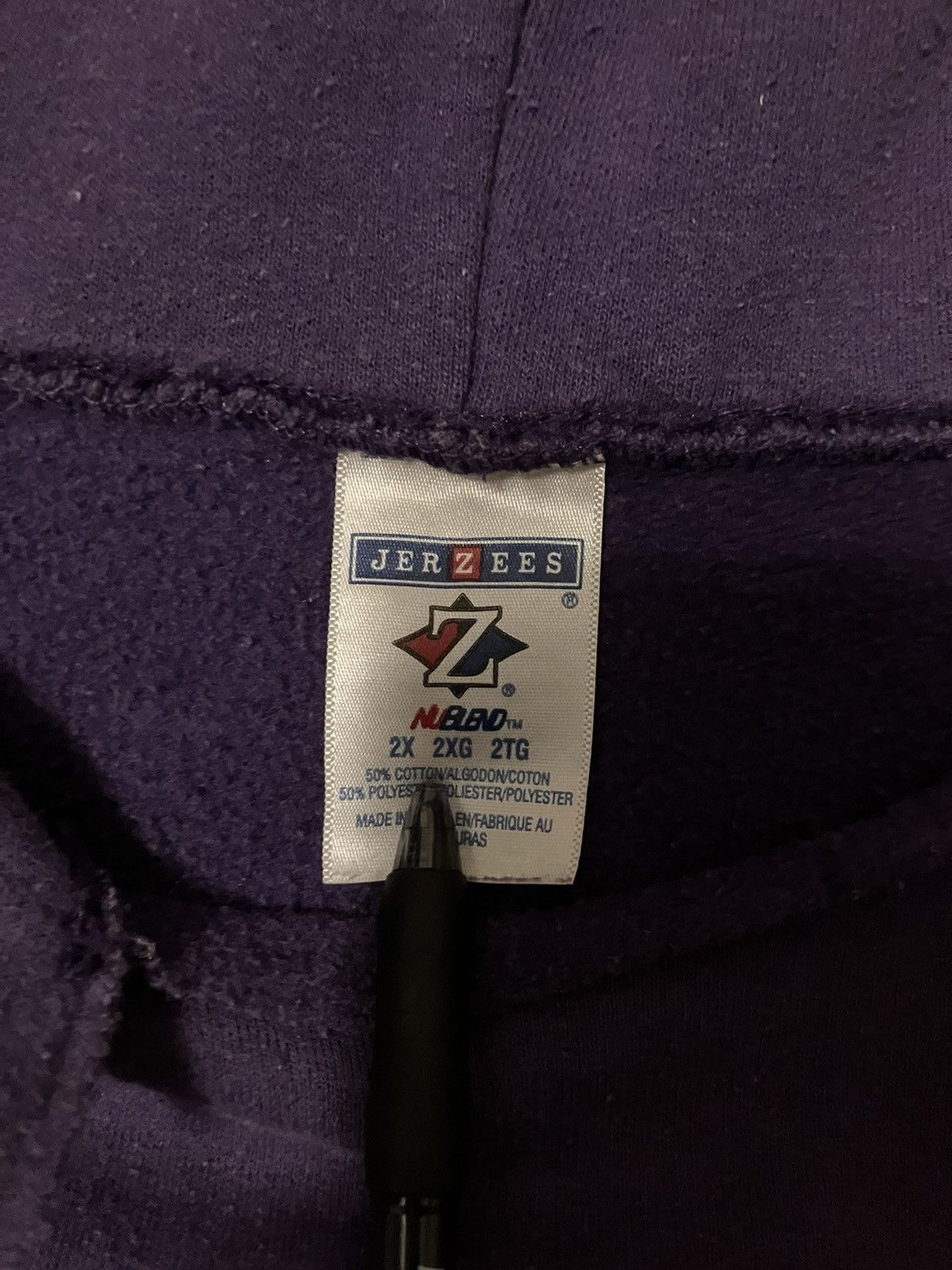 Jerzees × Vintage Vintage Purple Indians Hoodie Size US XXL / EU 58 / 5 - 3 Thumbnail