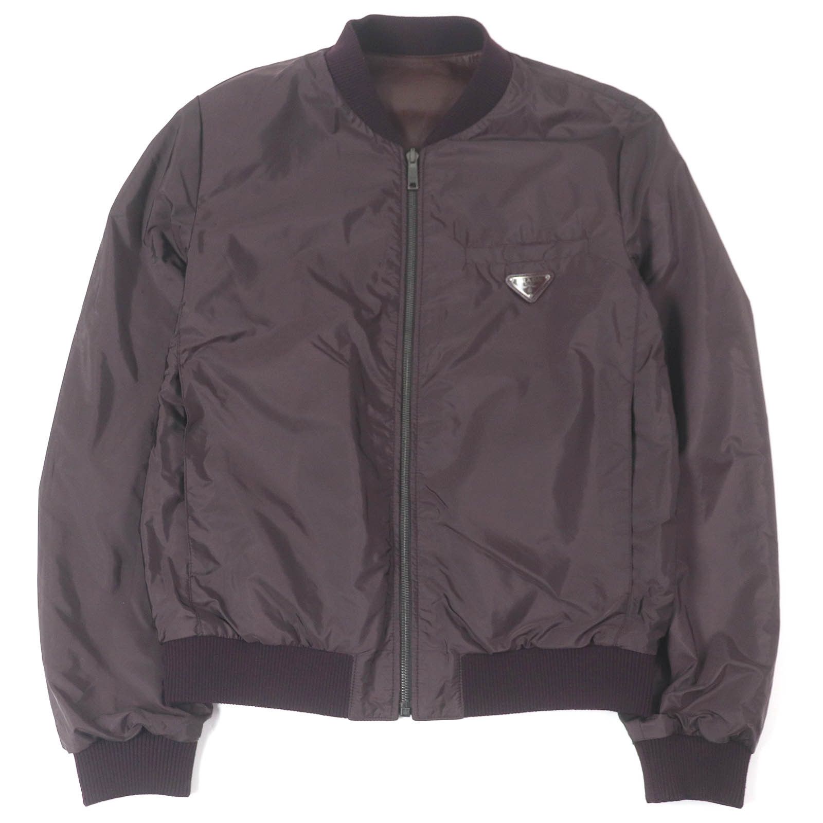 Prada Prada Prada Triangle logo Sheep leather Nylon 2way jacket Leather Outerwear Size ONE SIZE - 1 Thumbnail