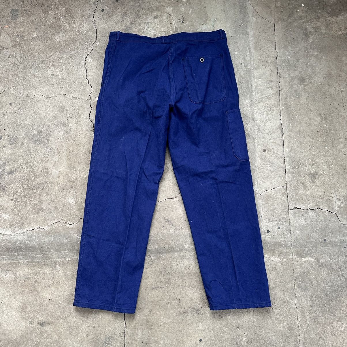 Le Laboureur 1970ʼs Vintage utility French HBT Sanfor Cotton Work Pants Size US 38 / EU 54 - 7 Thumbnail