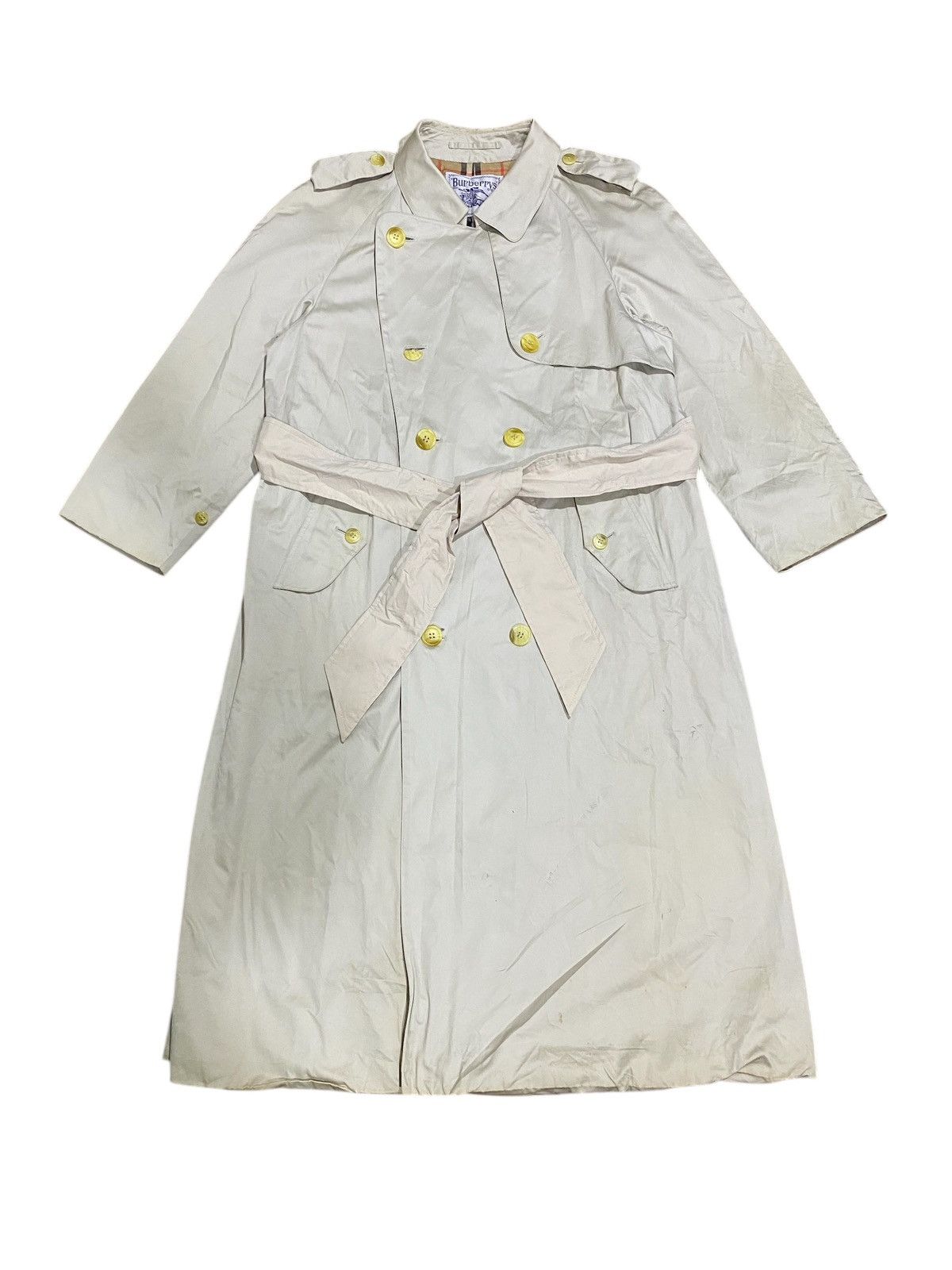 Burberry Vintage Burberrys NovaChek Double Breasted Trench Coat Size US L / EU 52-54 / 3 - 2 Thumbnail
