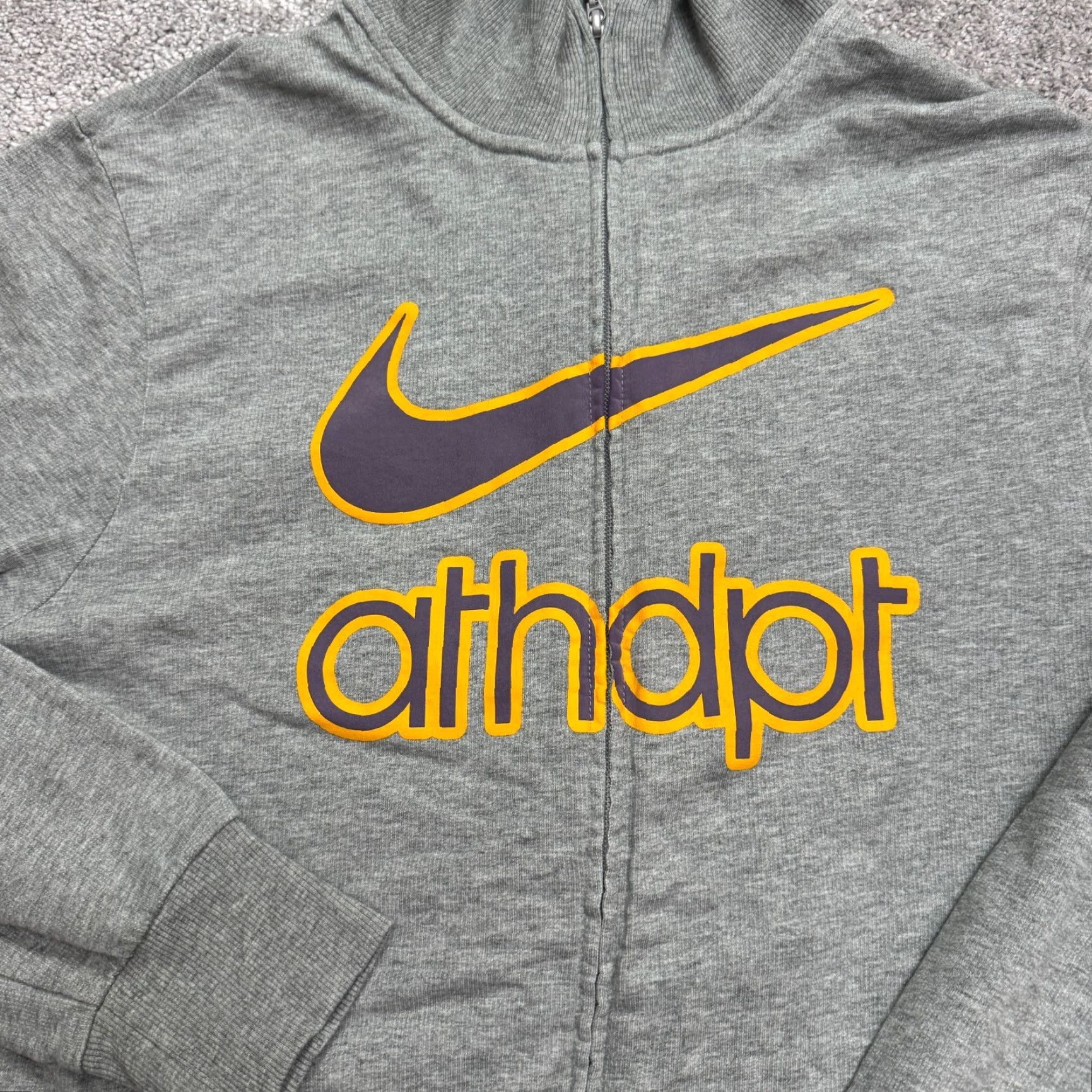 Nike Nike Athletic Dept Sweatshirt Men's 2XL Gray Full Zip Graphic Cotton Activewear Size US XXL / EU 58 / 5 - 3 Thumbnail