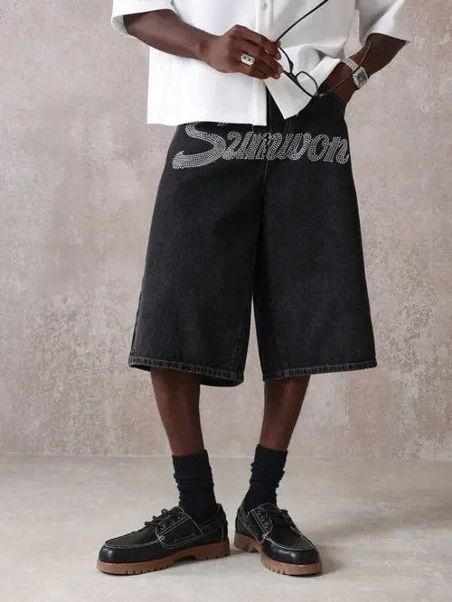 Japanese Brand × Vintage CRYSTAL Vintage RETRO washed jorts shorts Size US 32 / EU 48 - 3 Thumbnail