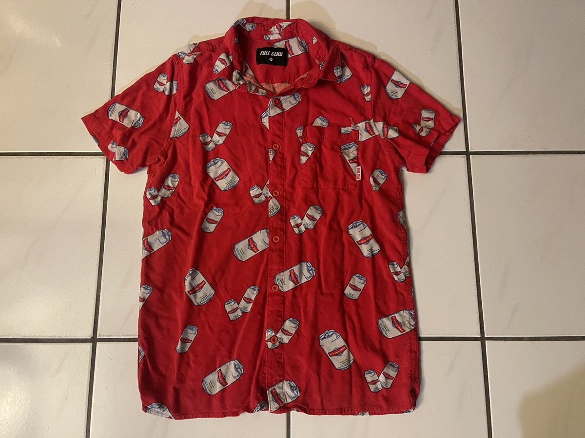 Full Send Happy Dad Hard Seltzer Button Shirt Red Full Send Classics Size US M / EU 48-50 / 2 - 1 Thumbnail