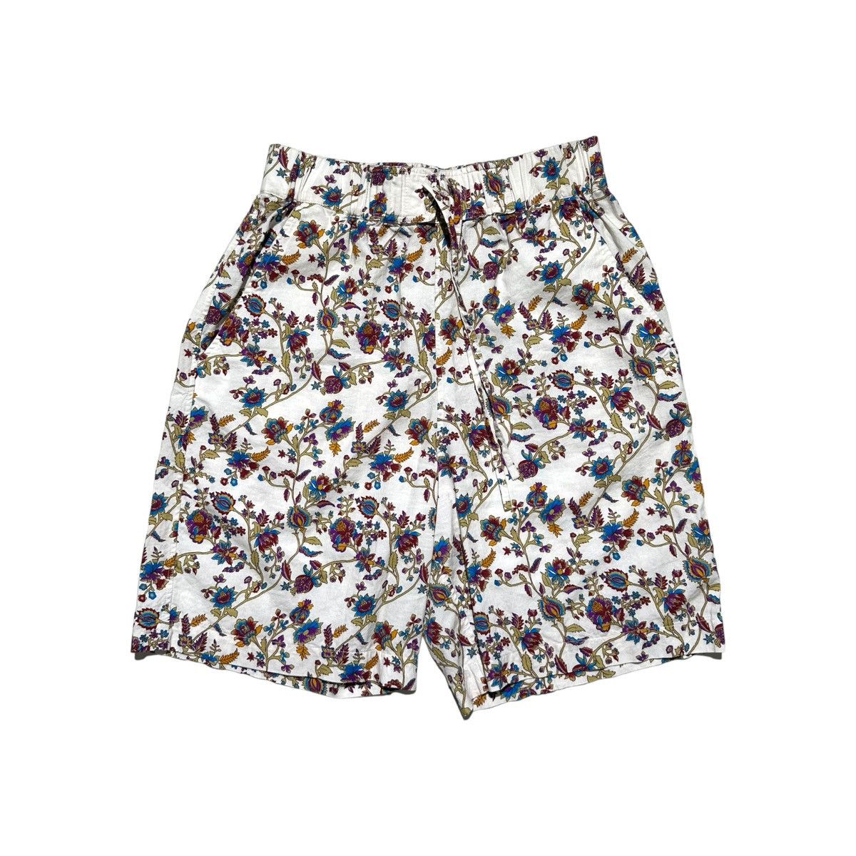 image of Isabel Marant Adjustable Waist Floral Shorts in White, Men's (Size 31)