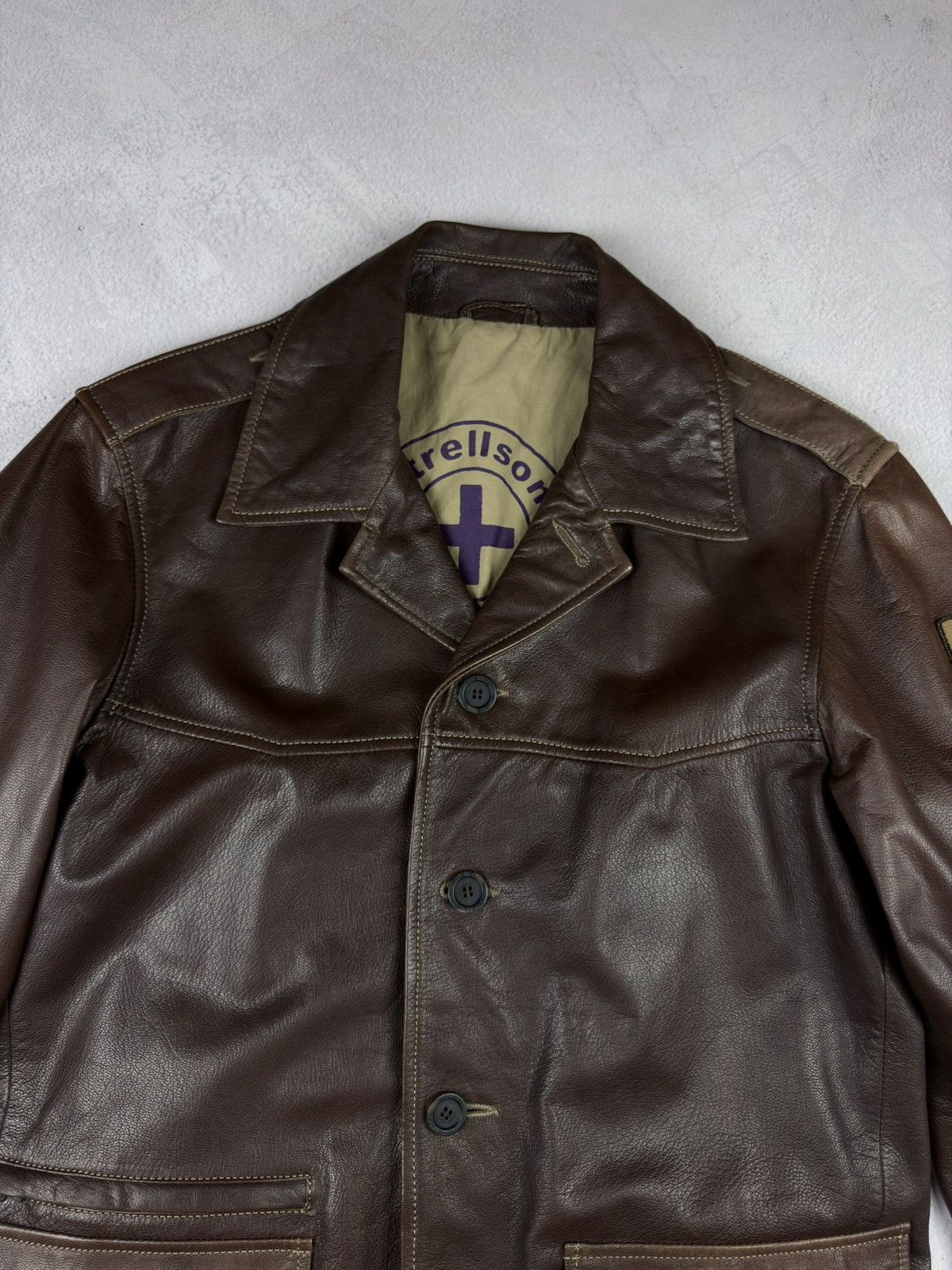 Strellson Mens Strellson Swiss Cross Vintage Jakcet Brown Size 50 Size US L / EU 52-54 / 3 - 4 Thumbnail