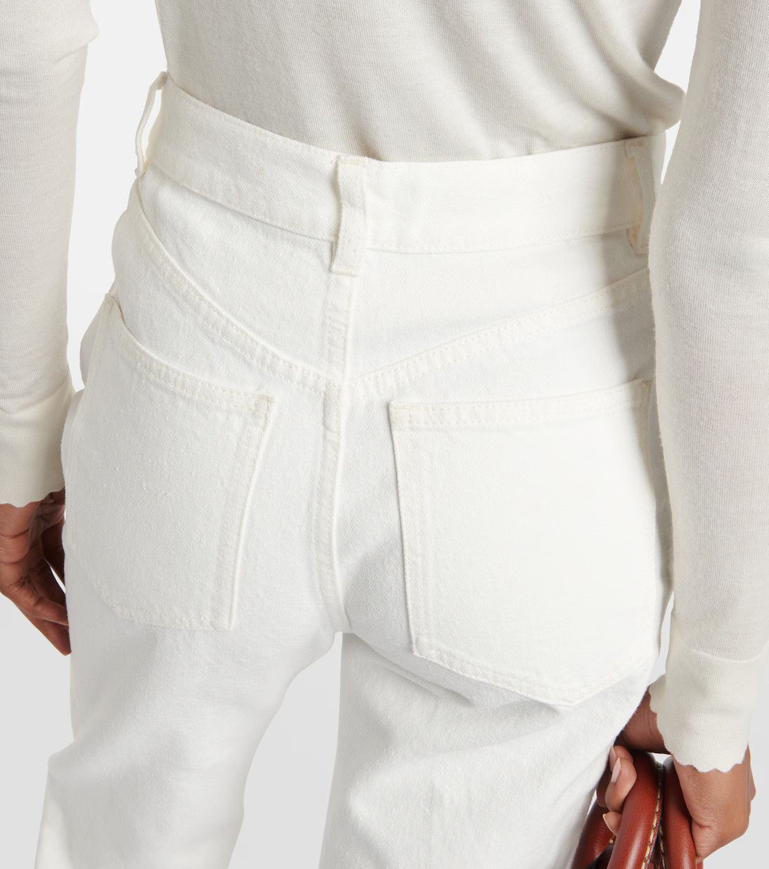 Chloe o1y0825 Bootcut Jeans in White Size 26" / US 2 / IT 38 - 4 Thumbnail