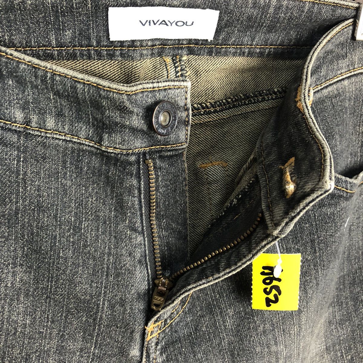 Japanese Brand VivaYou Black ripped distressed Denim Pants #A652 Size 28" / US 6 / IT 42 - 14 Thumbnail